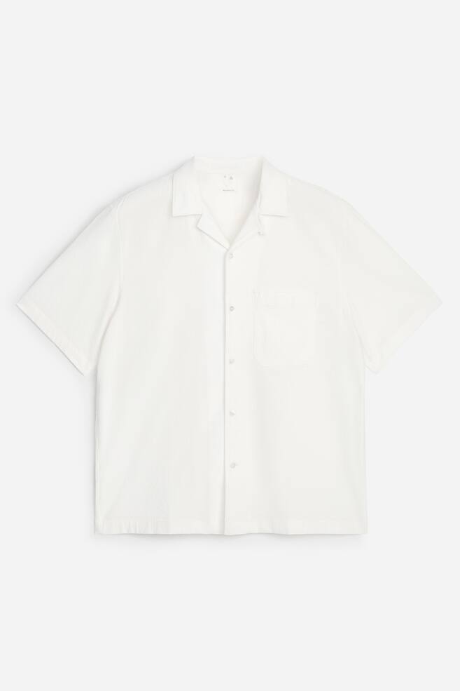 Seersucker Resort Shirt - Off White/Light Green/Checkered - 1