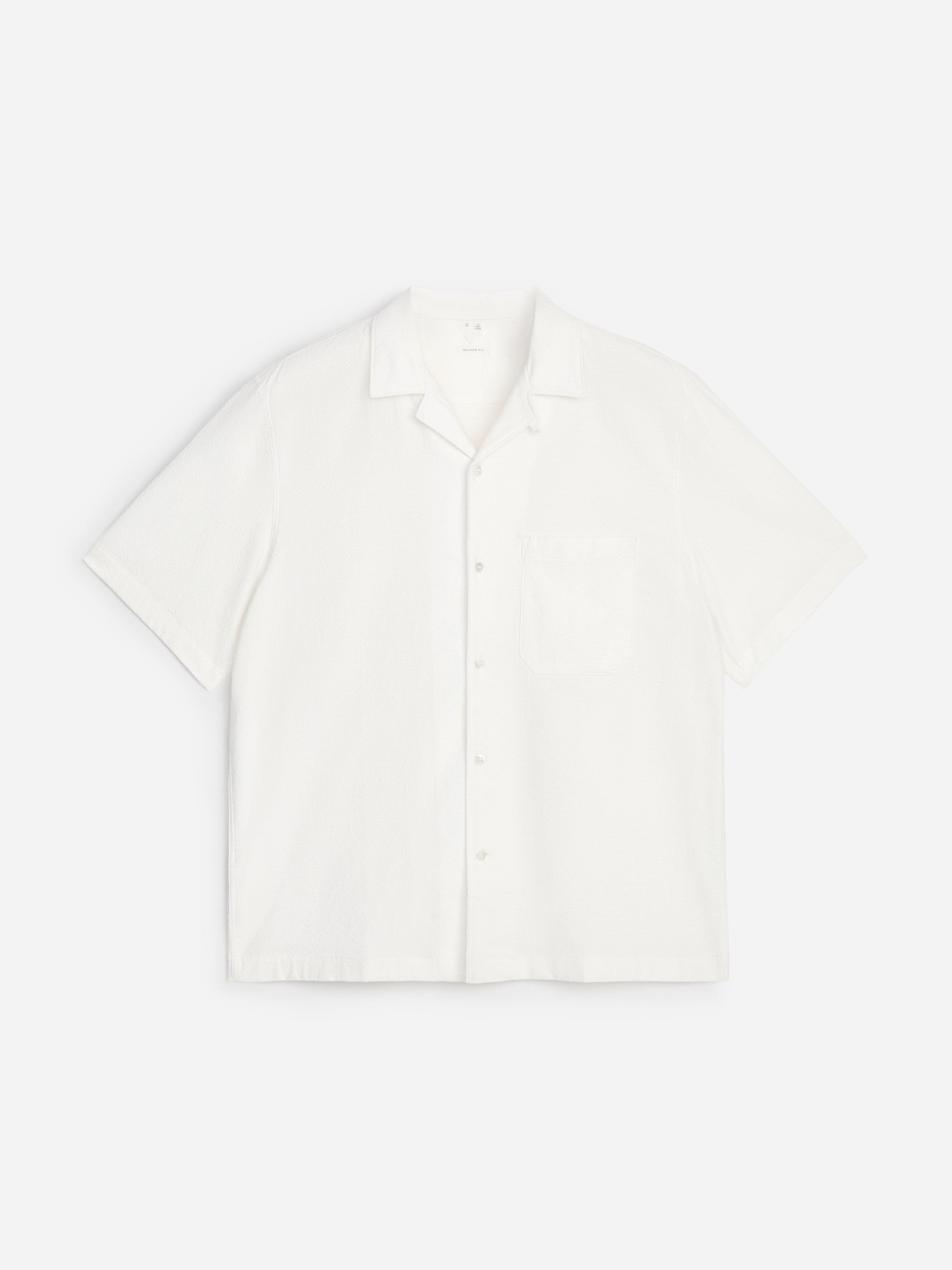 Seersucker Resort Shirt-#F4F3E9-19336