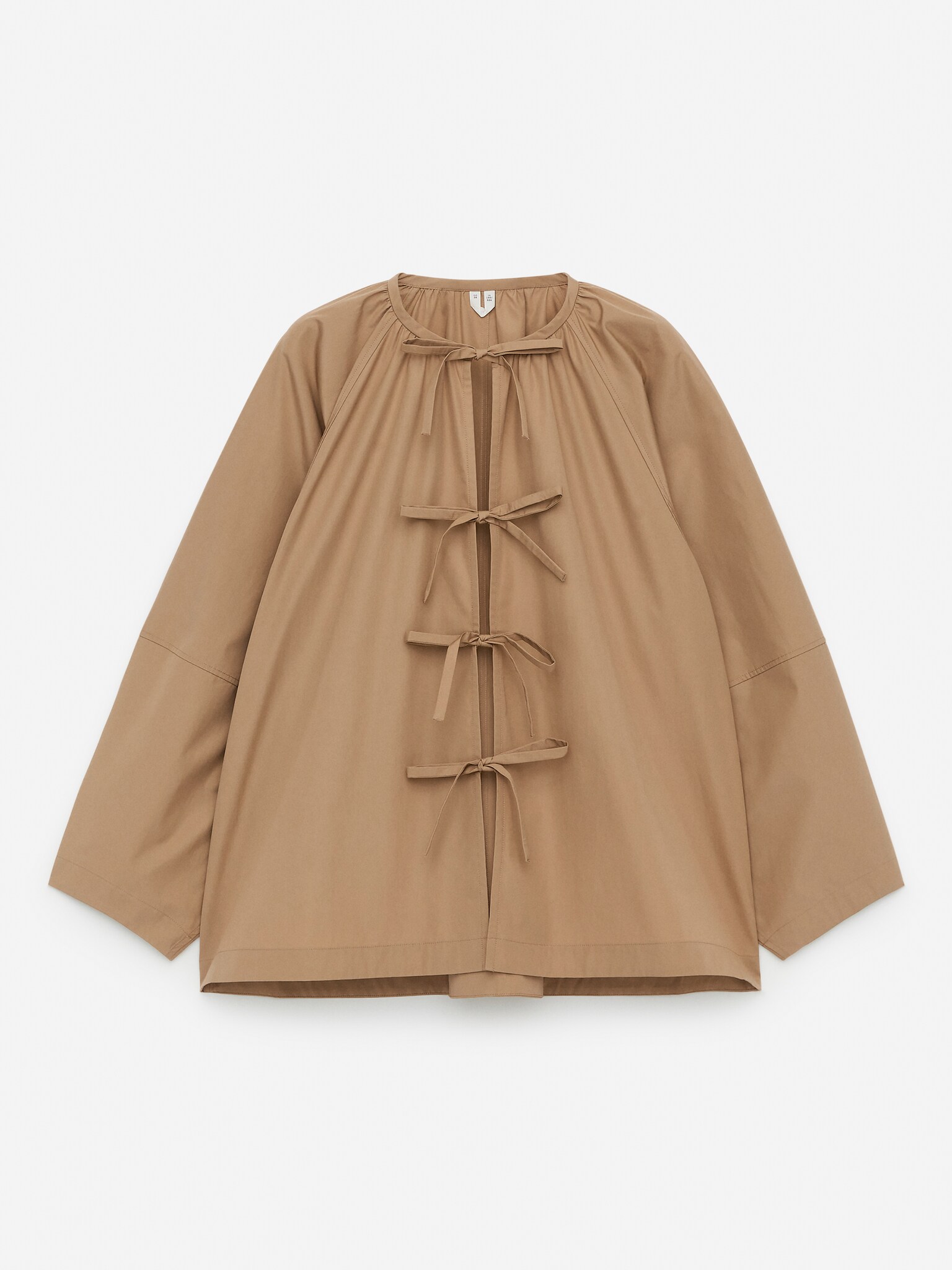 Tie-Front Blouse - Beige