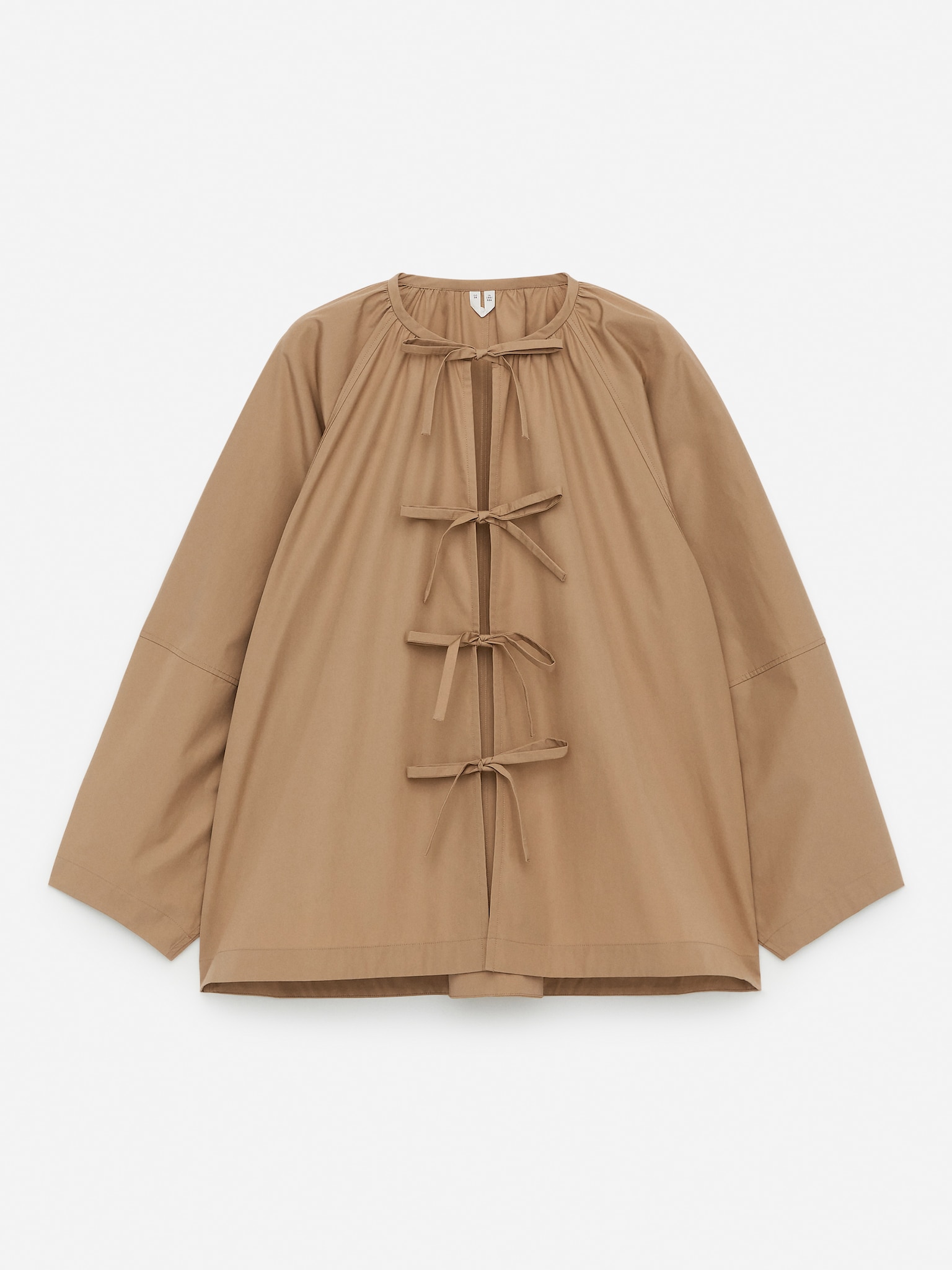 Camicetta con lacci sul davanti - Beige