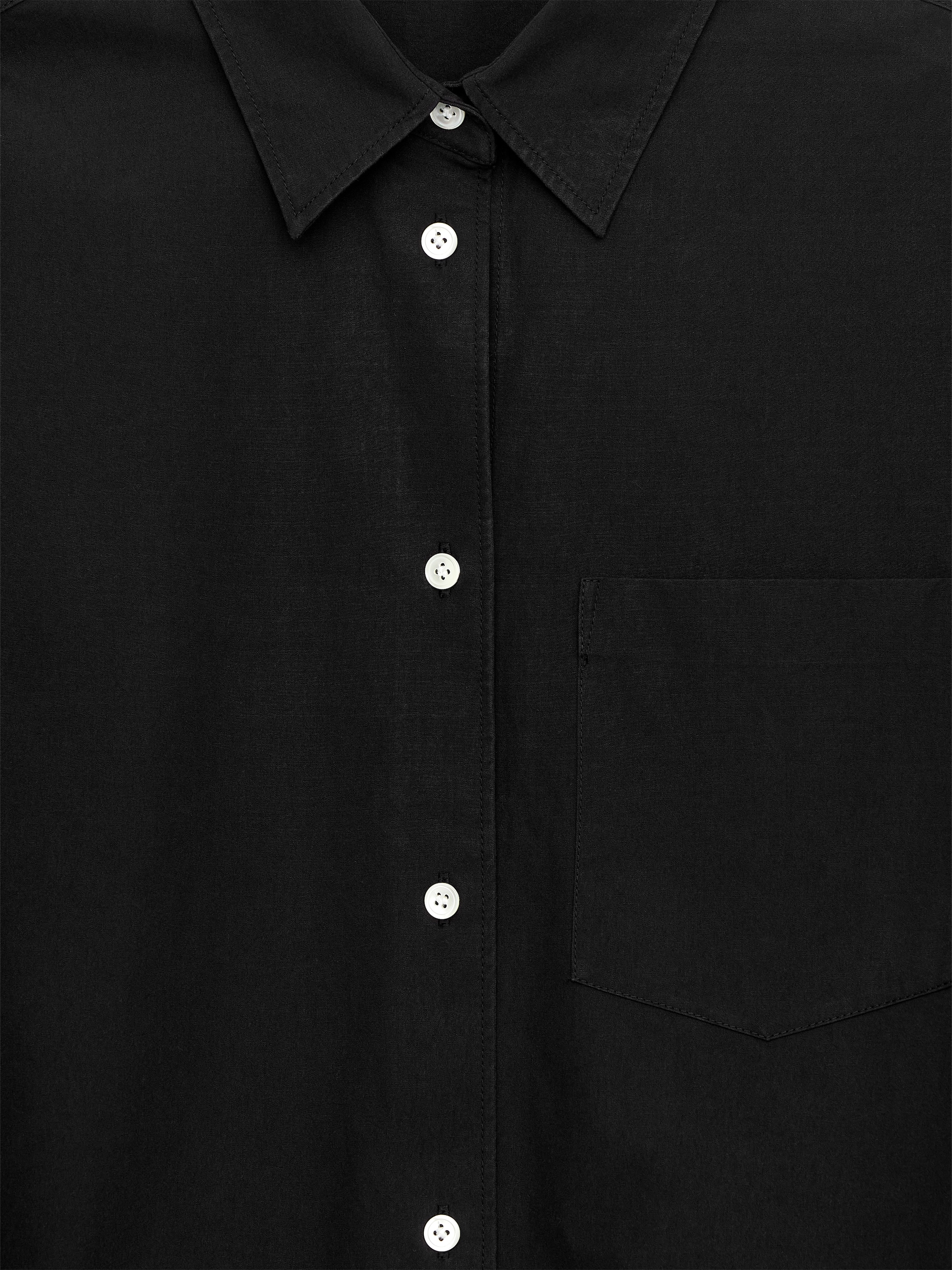 Batwing-Sleeve Shirt - Black - Oversized - Women - StillMedia/DescriptiveDetail - 1