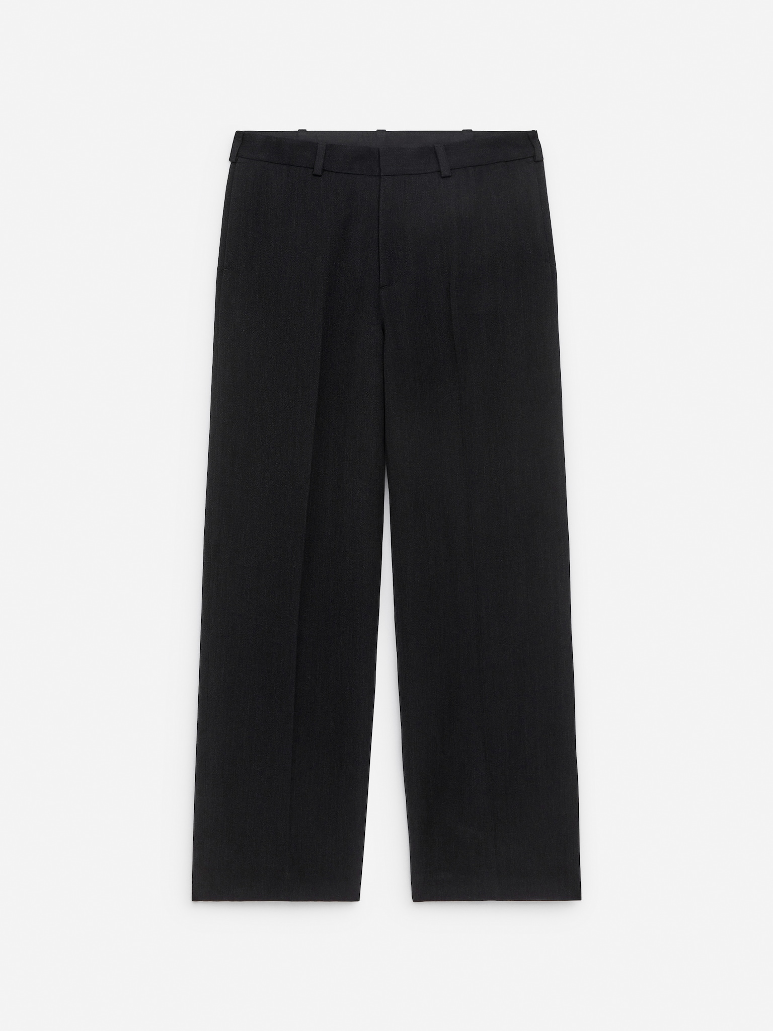 Pantalon ample en laine - Gris foncé/Bleu foncé - 2