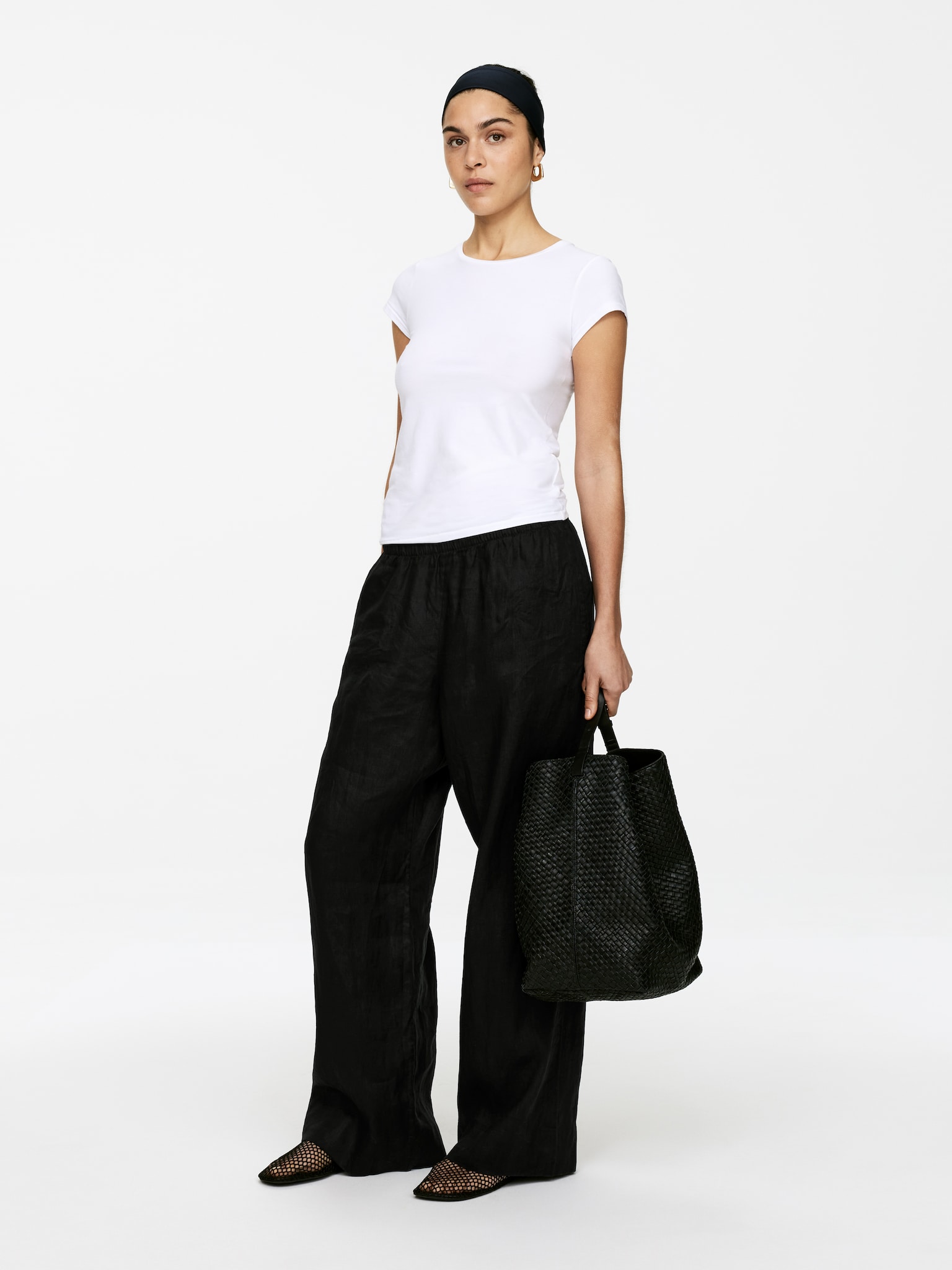 Linen Trousers - Black - 4