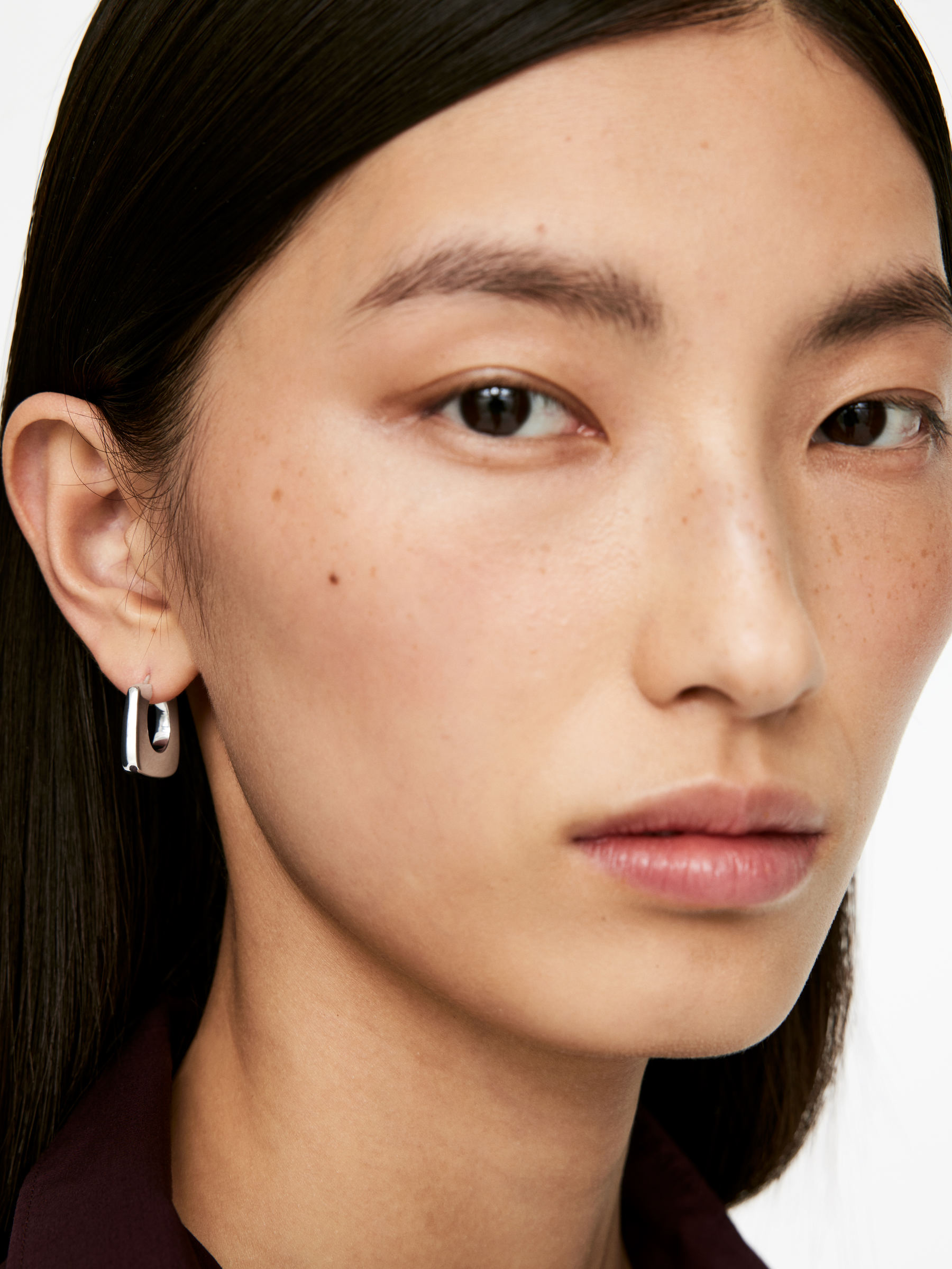 Silver-Plated Hoop Earrings - Silver - Women - StillMedia/Lookbook - 4