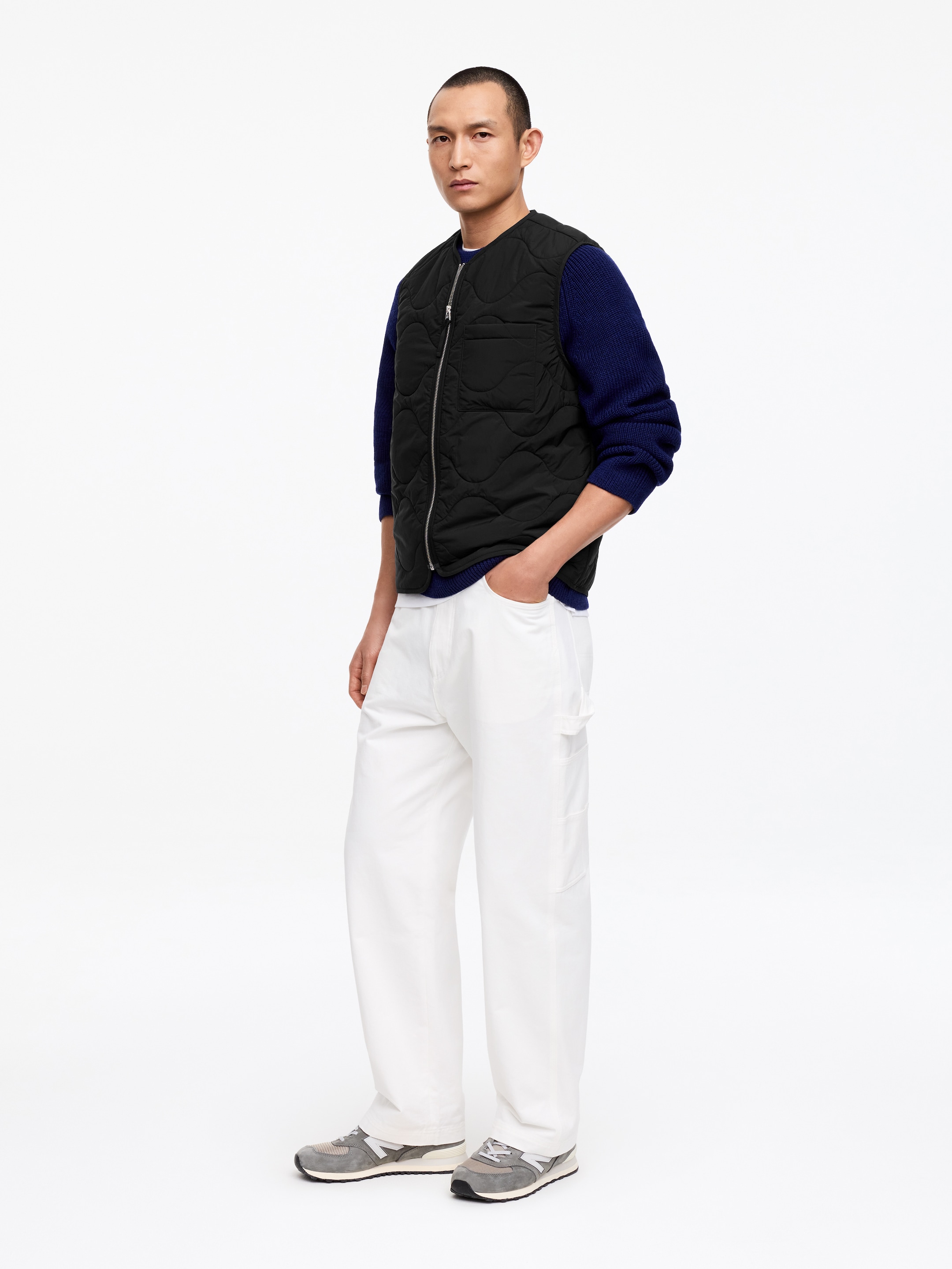 Gesteppte 2-in-1-Liner-Weste - Schwarz - Regular Fit - Men - StillMedia/Lookbook - 45