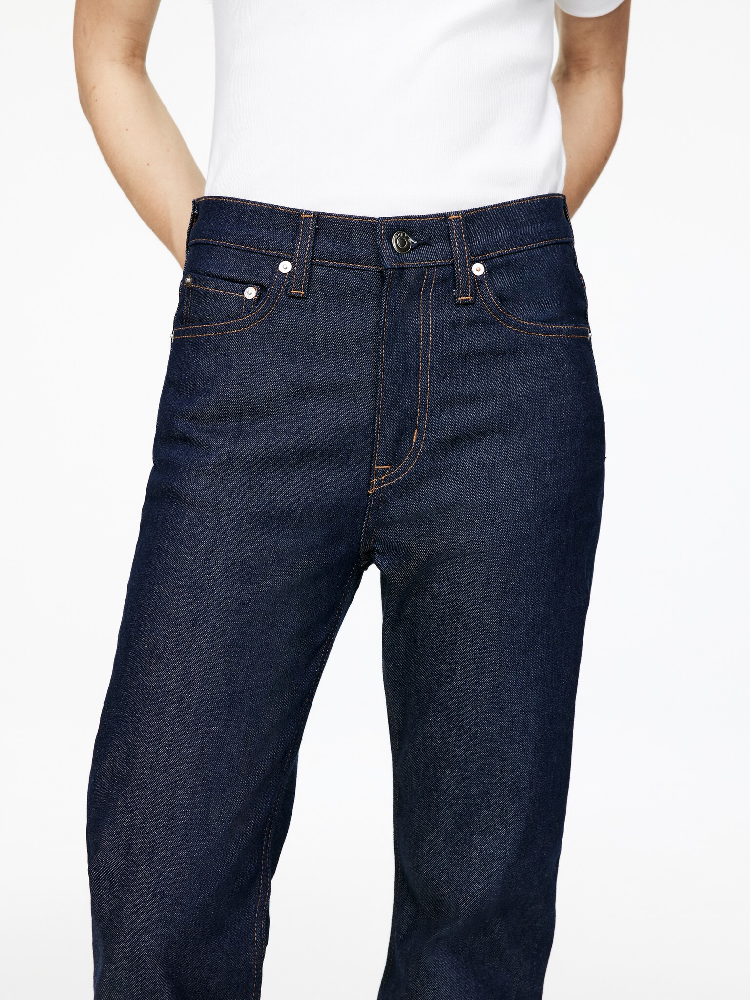JADE CROPPED Slim Jeans - Dark Blue/Black/Mid Blue/White/Blue/Dark Blue - 4