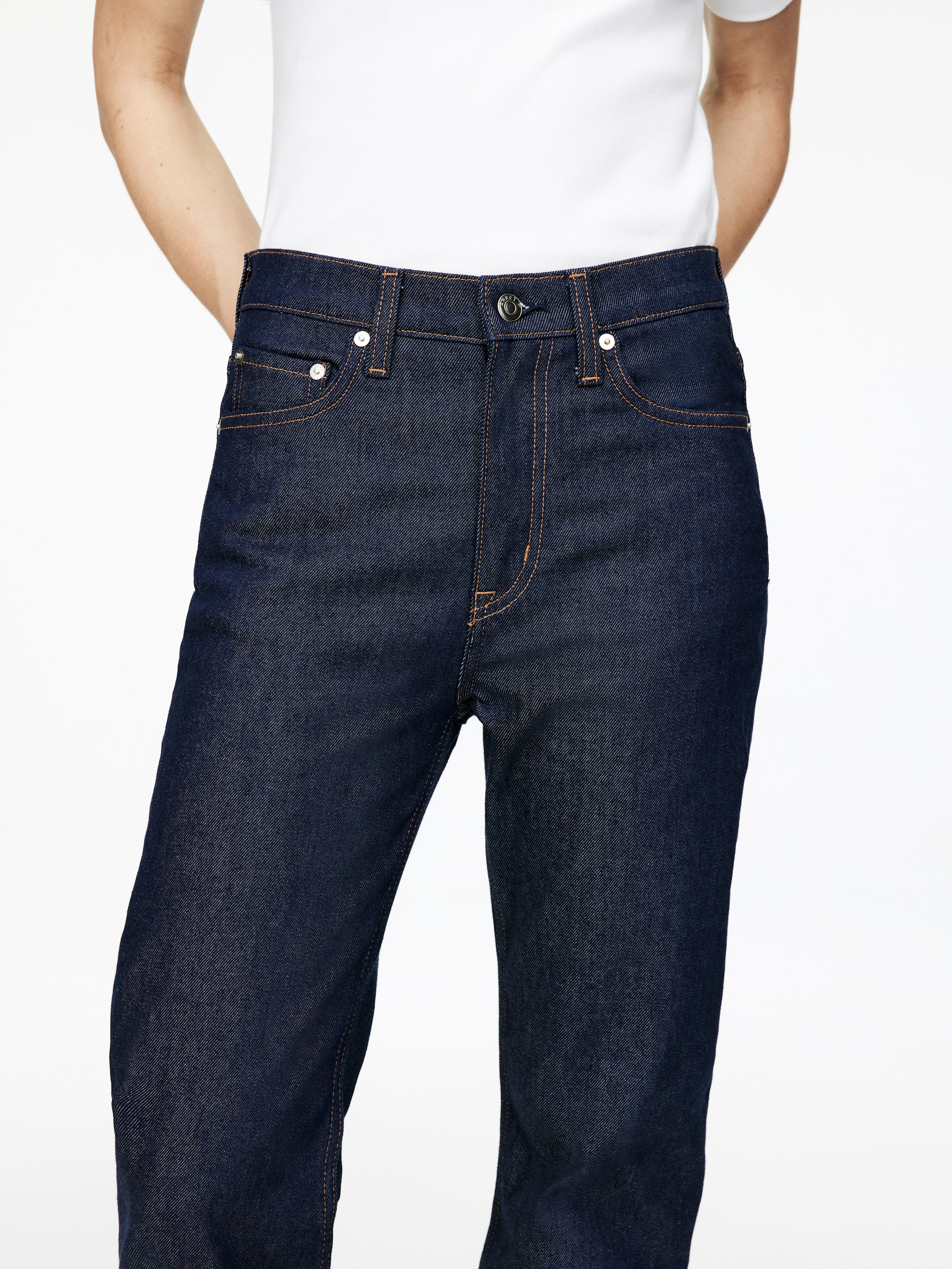 Größeres Bild anzeigen: JADE Cropped Slim Jeans - Dunkelblau - Ladies | H&M AT 4