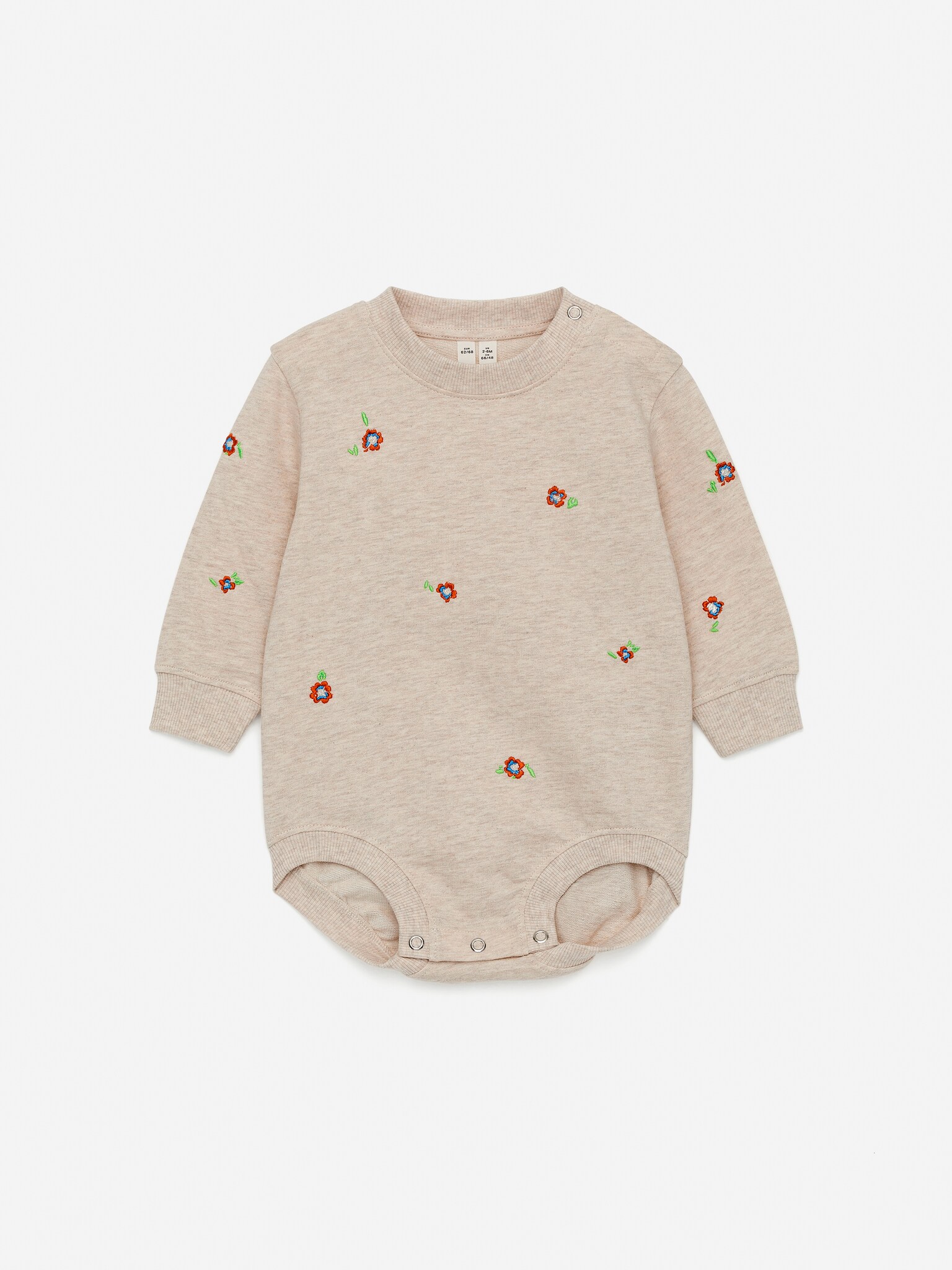 Sweat barboteuse brodé - Beige - 1