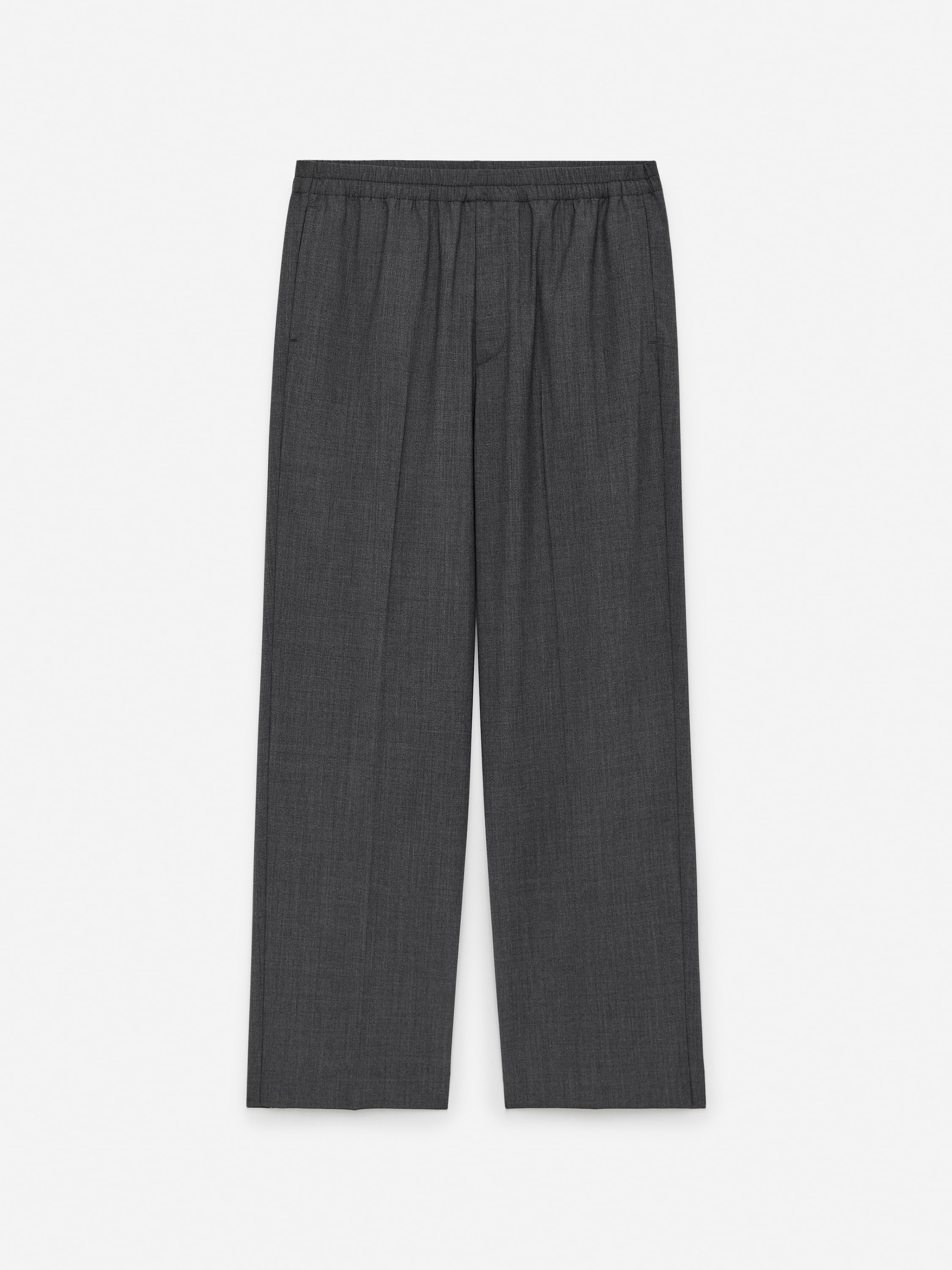 Drawstring Wool Trousers - Grey