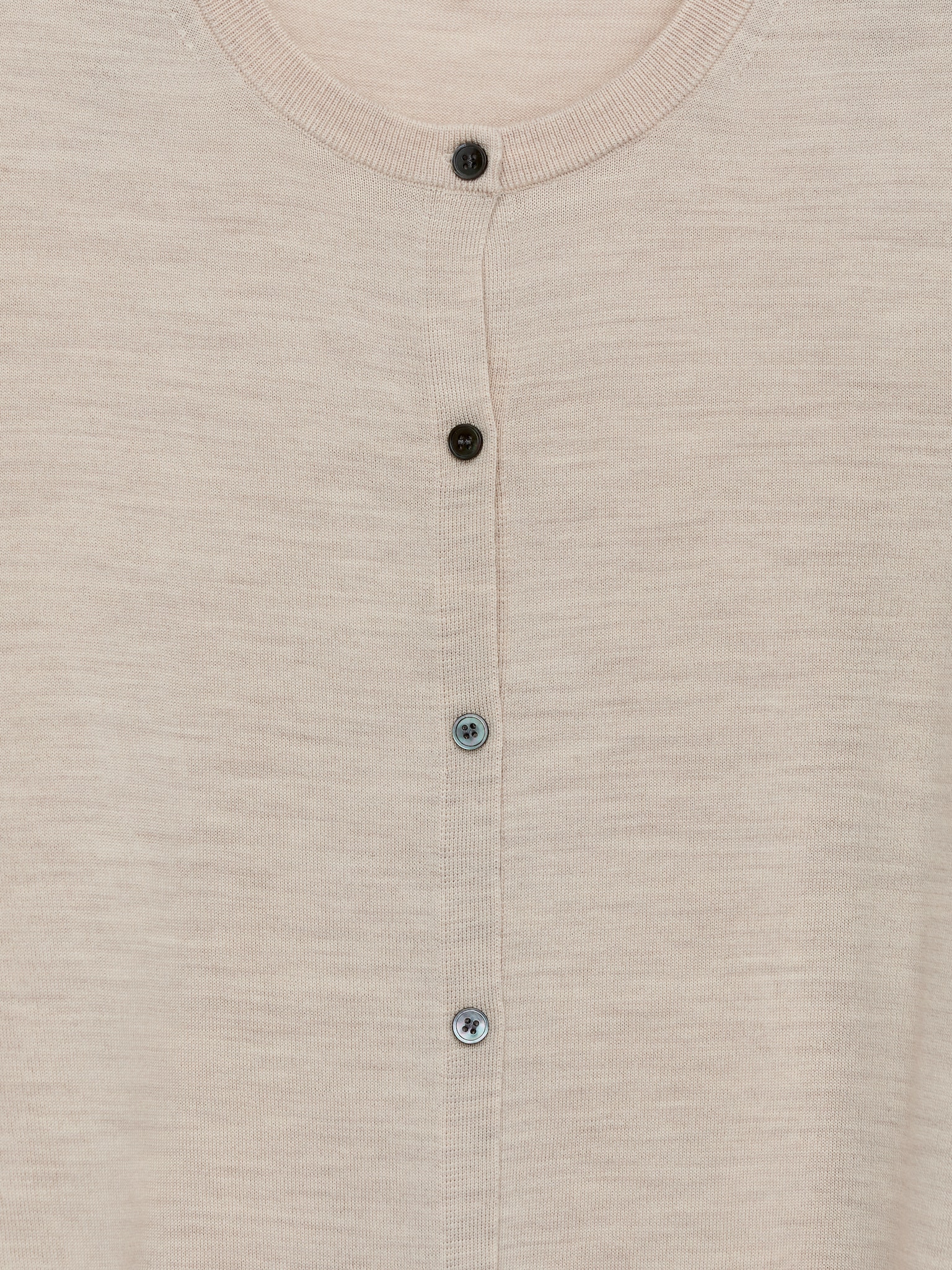 Strickjacke aus Merinowolle - Hellbeige/Dunkelblau/Schwarz/Grau - 2