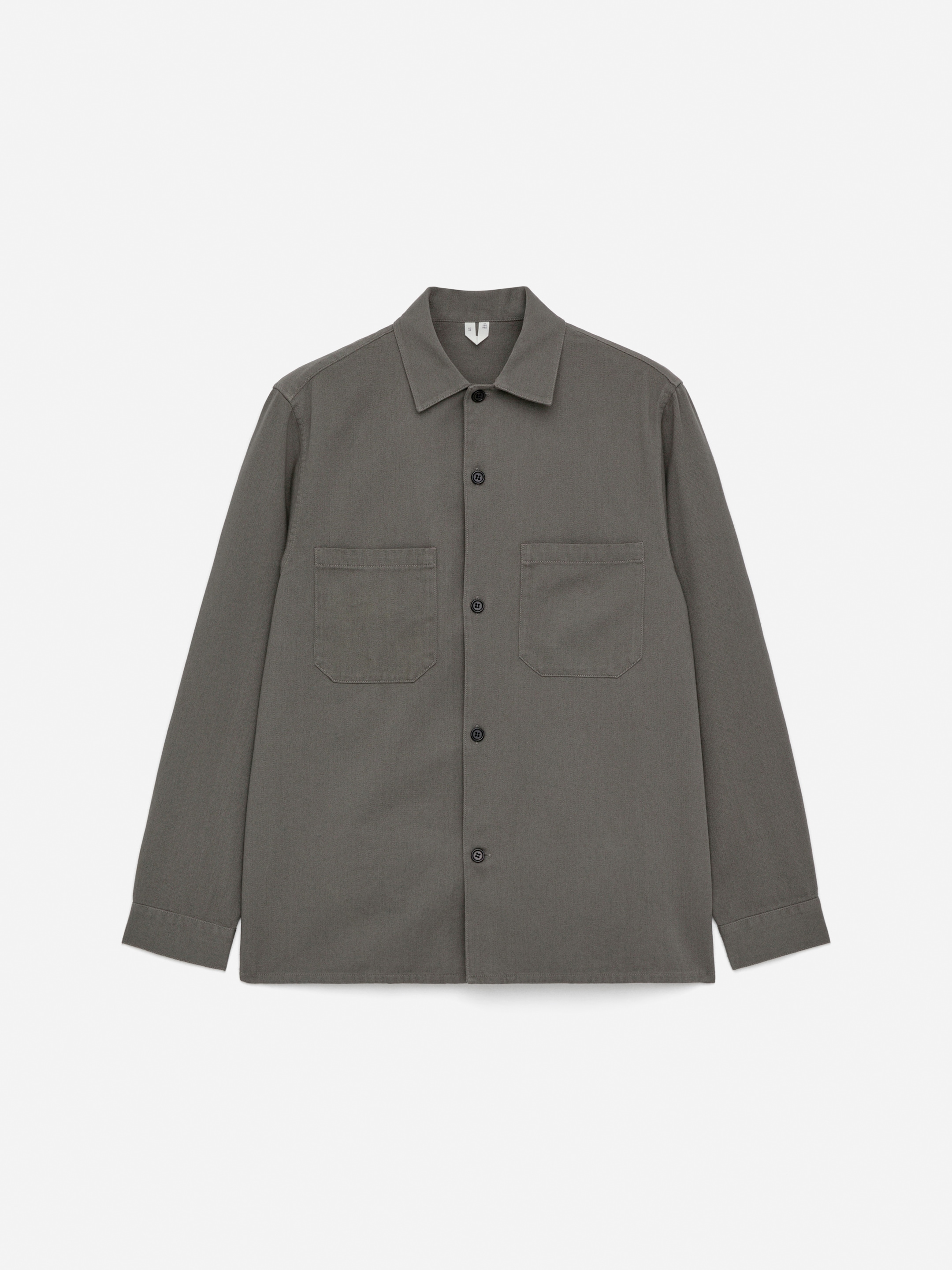 Cotton Twill Overshirt-#5E5C5B-16893