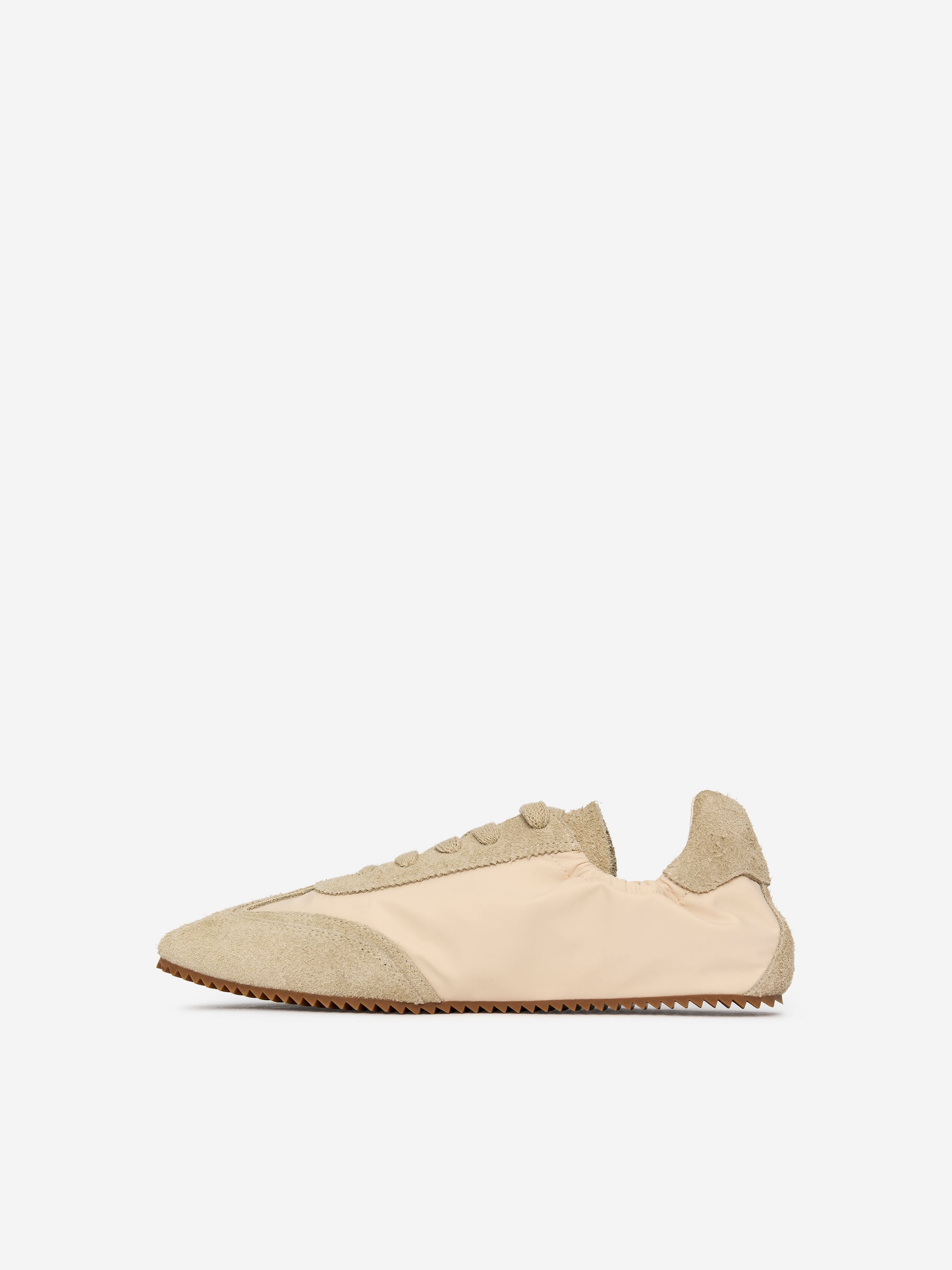 Suede-Nylon Trainers - Beige - Women - StillMedia/DescriptiveStillLife - 6