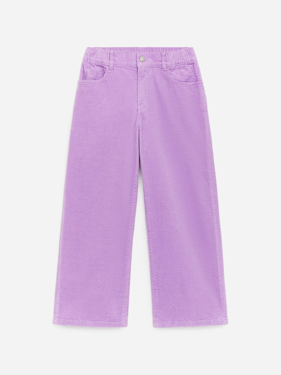 ARKET Girls  Wide Corduroy Trousers Purple,  size 134