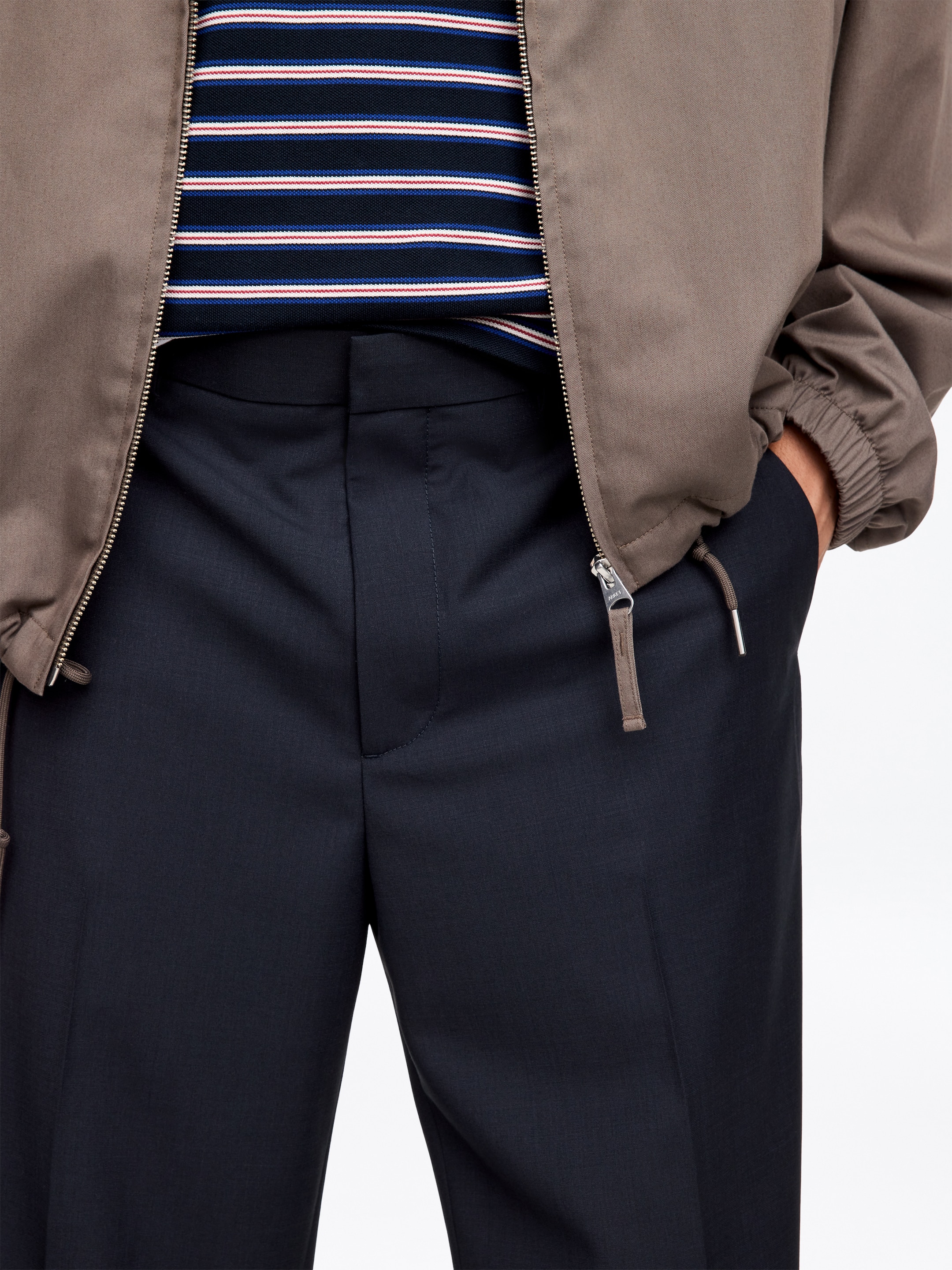 Regular Lightweight Wool Trousers - Dark Blue - Regular fit - Men - StillMedia/Lookbook - 5