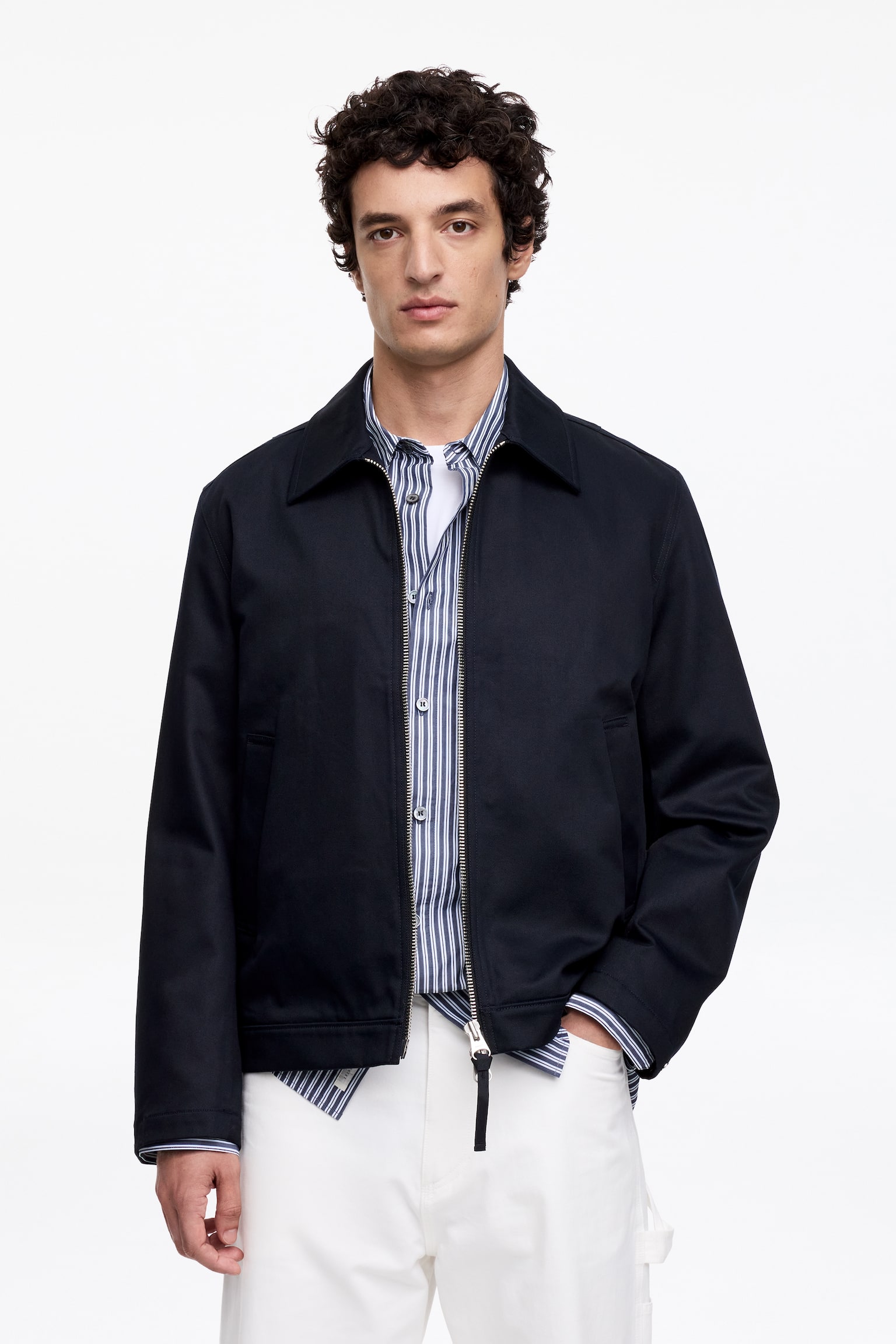 Bomullsjacka - Mörkblå/Brun - 7