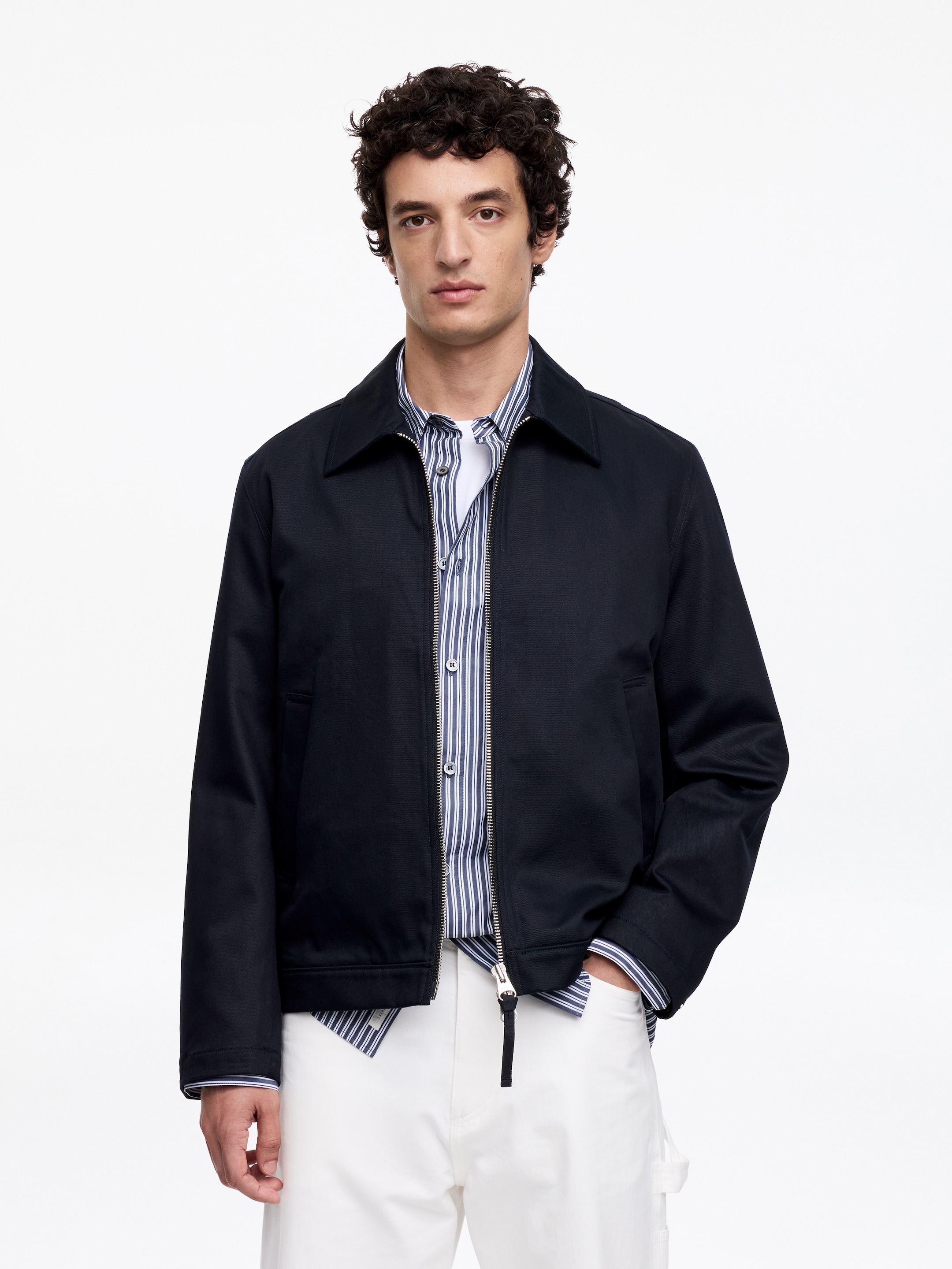Harrington-Jacke aus Baumwolle - Dunkelblau - Regular Fit - Men - StillMedia/Lookbook - 5