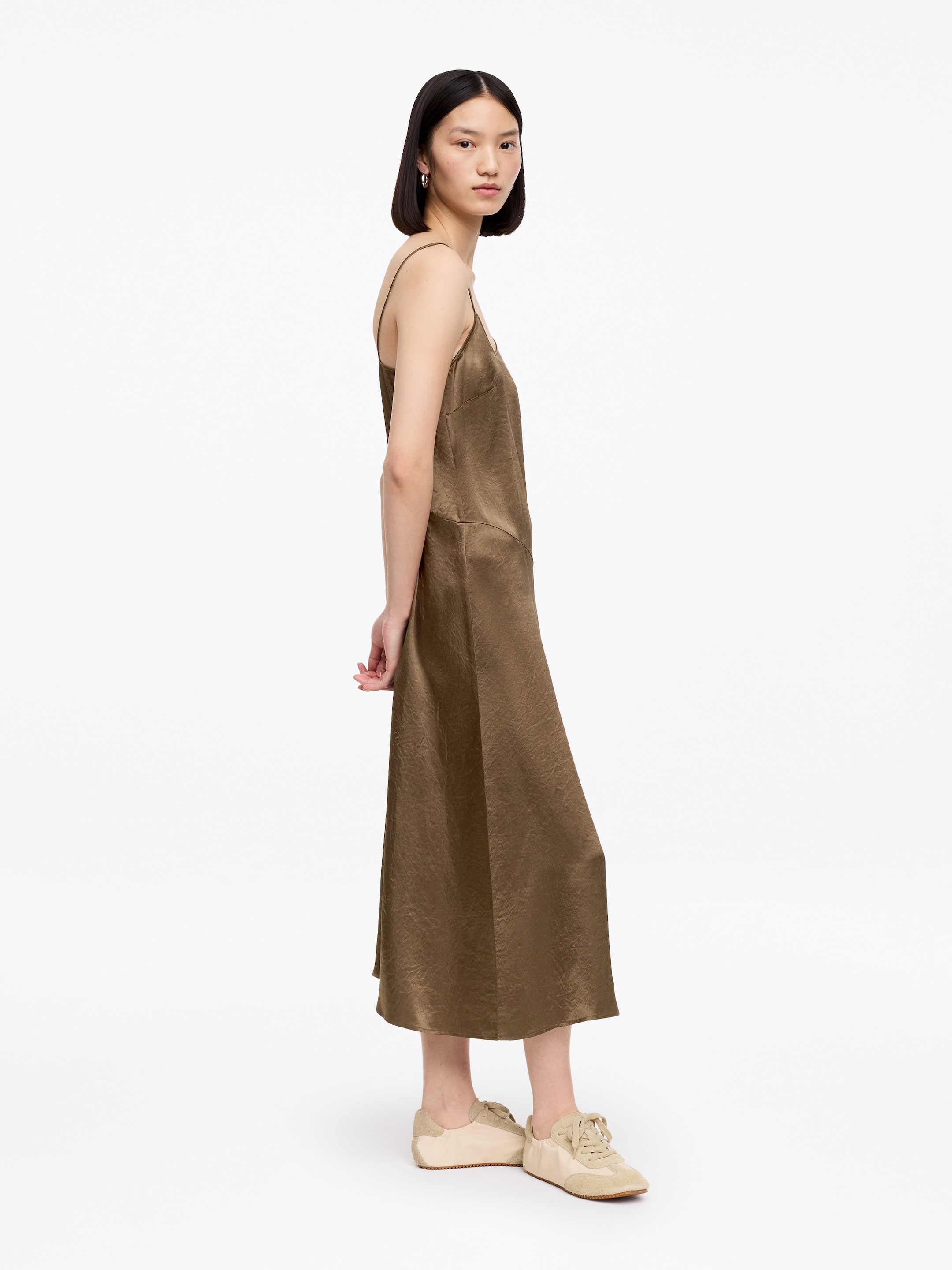 Satin Slip Dress - Brown - Regular fit - Women - StillMedia/Lookbook - 6