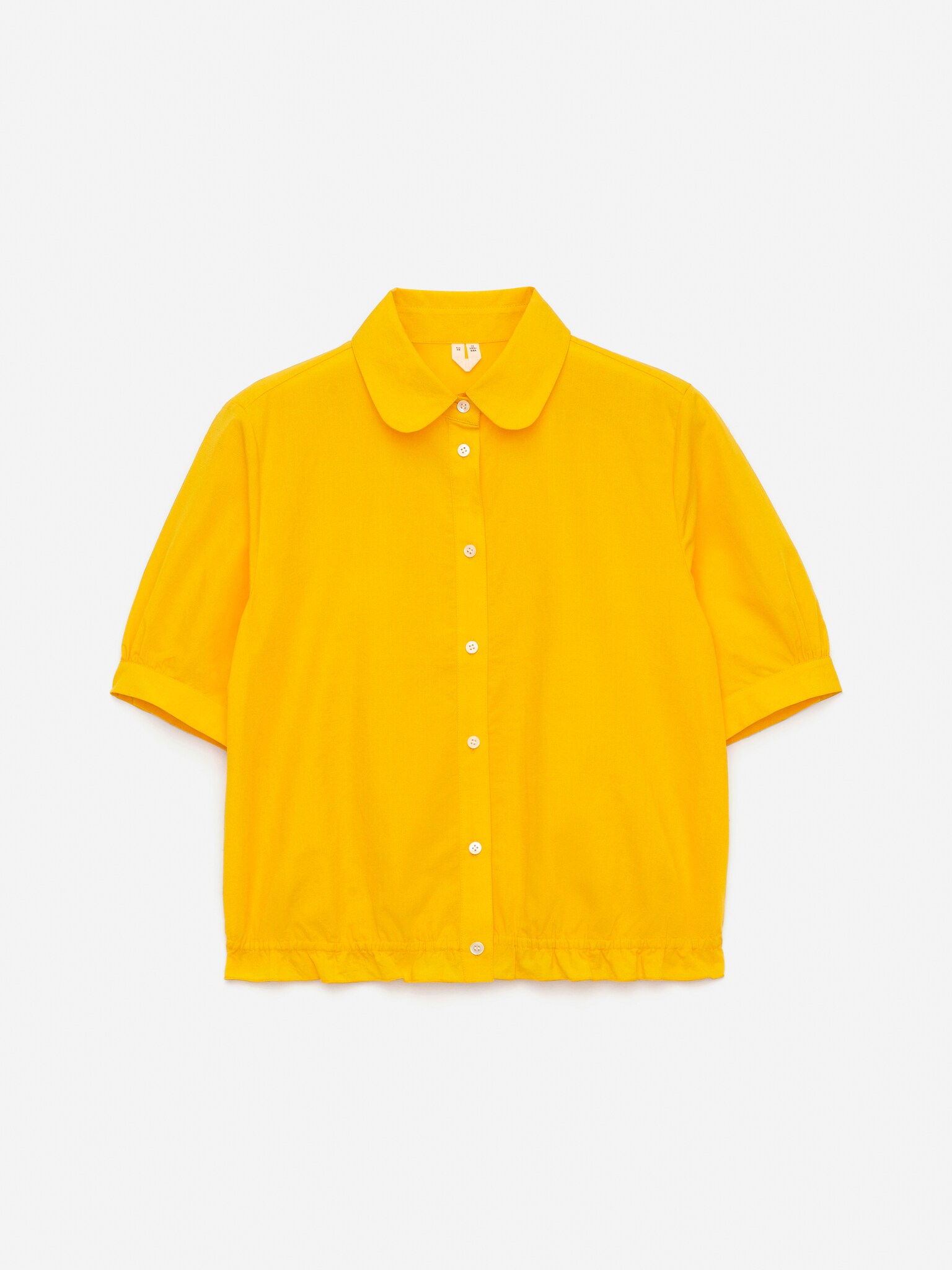 Camicetta con colletto arrotondato - Giallo/Beige