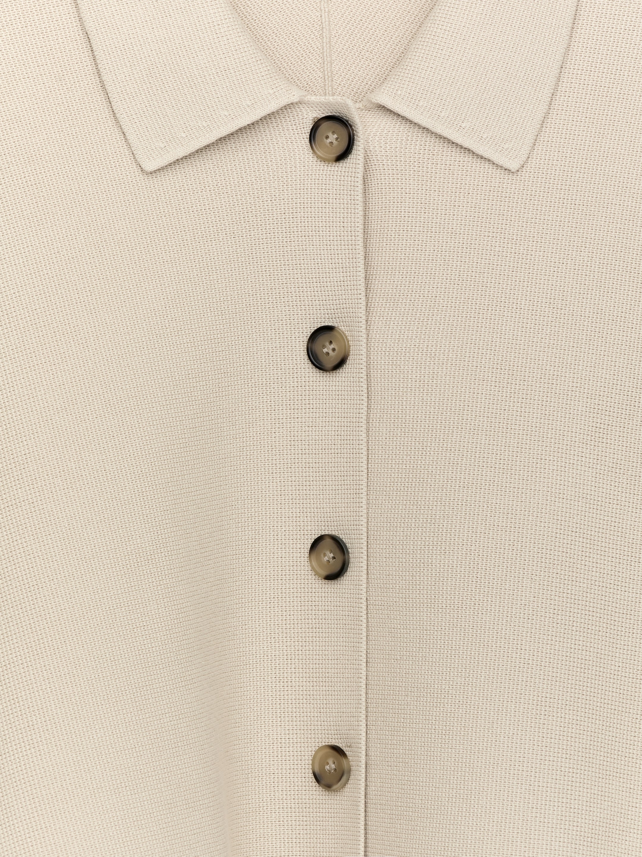 Knitted Cotton Jacket - Beige - Loose fit - Women - StillMedia/DescriptiveDetail - 2