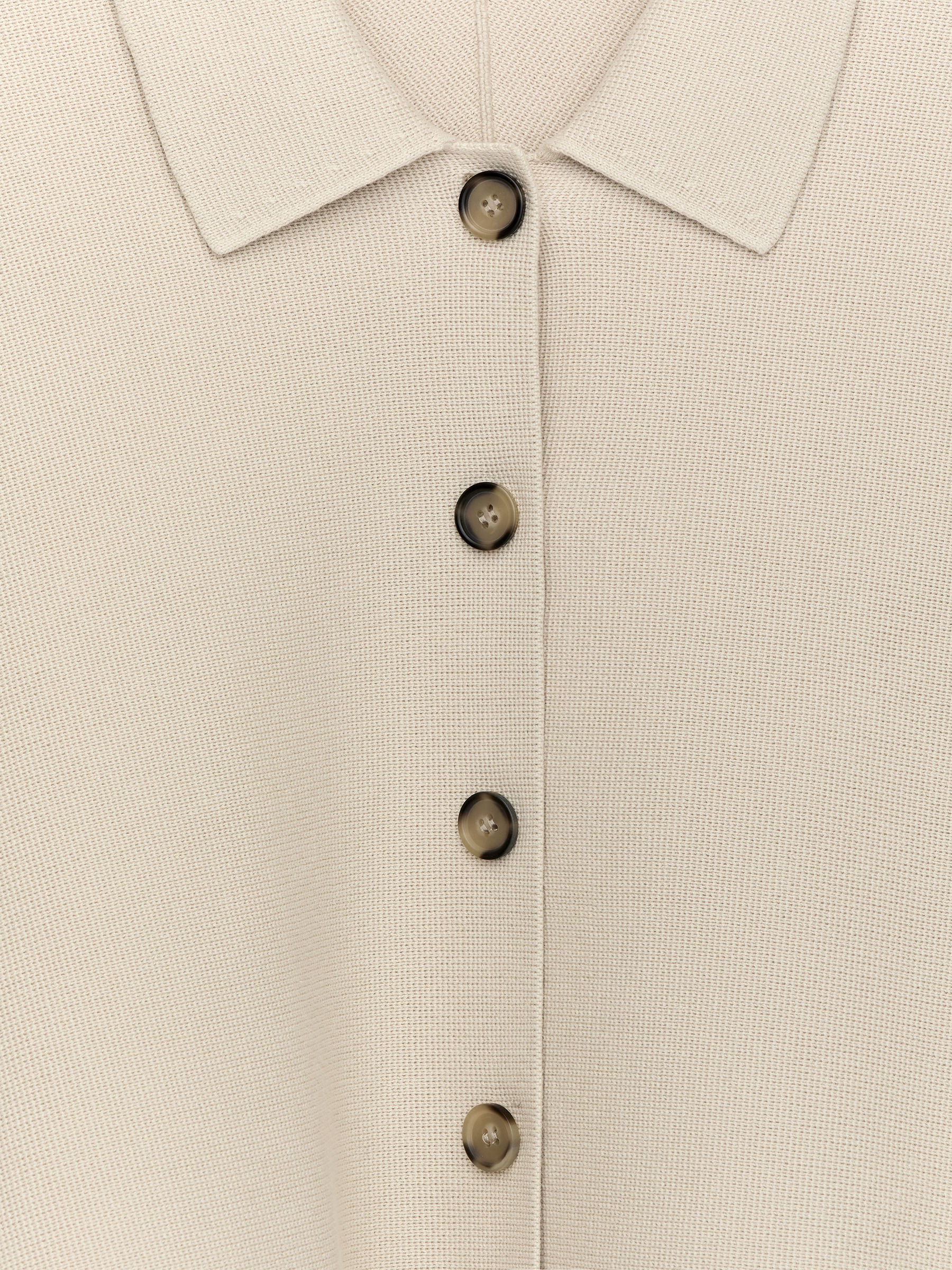 Knitted Cotton Jacket - Beige - Loose fit - Women - StillMedia/DescriptiveDetail - 2