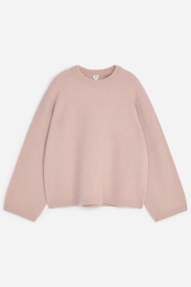 Genser i blanding av alpakka og ull - Dusty rosa/Mørkeblå/Grå melange/Svart/Grønn - 1