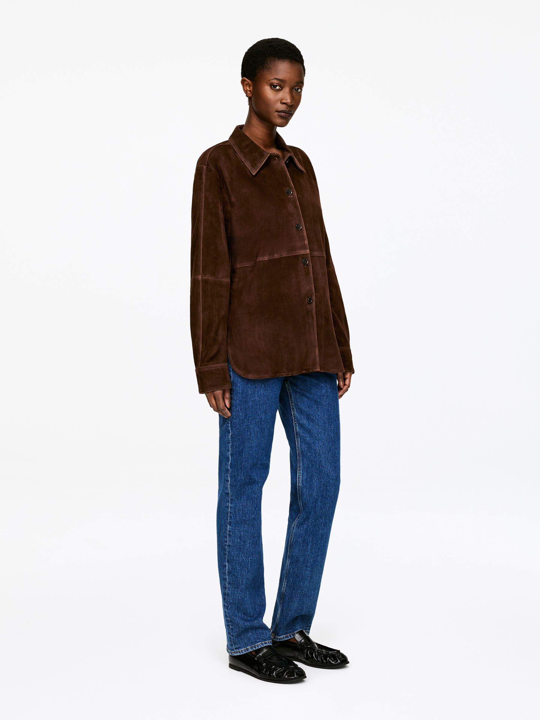 Suede Shirt - Brown - Regular fit - Women - StillMedia/Lookbook - 7