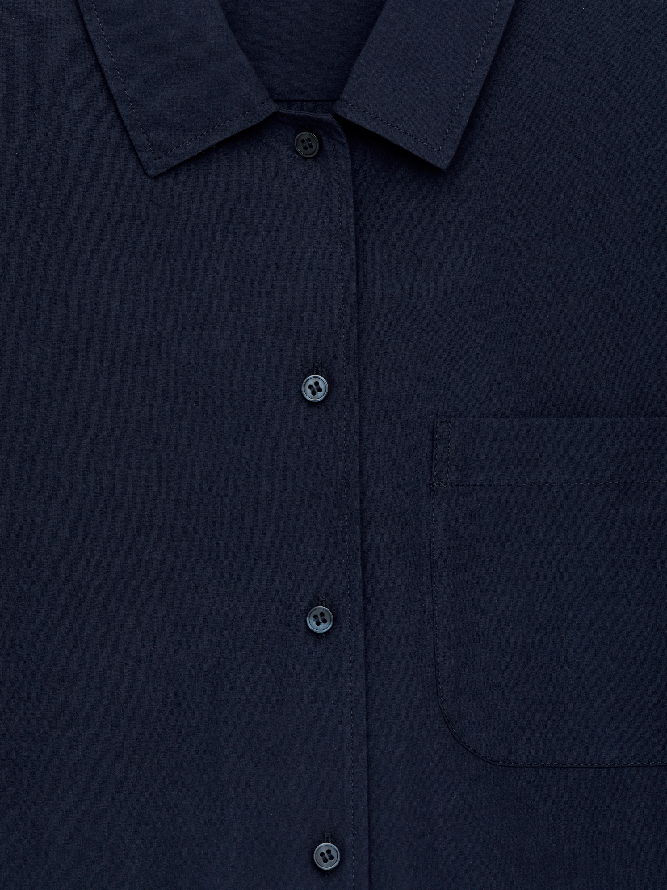 Kurzes Hemd aus Popeline - Dunkelblau - Regular Fit - Damen - StillMedia/DescriptiveDetail - 1