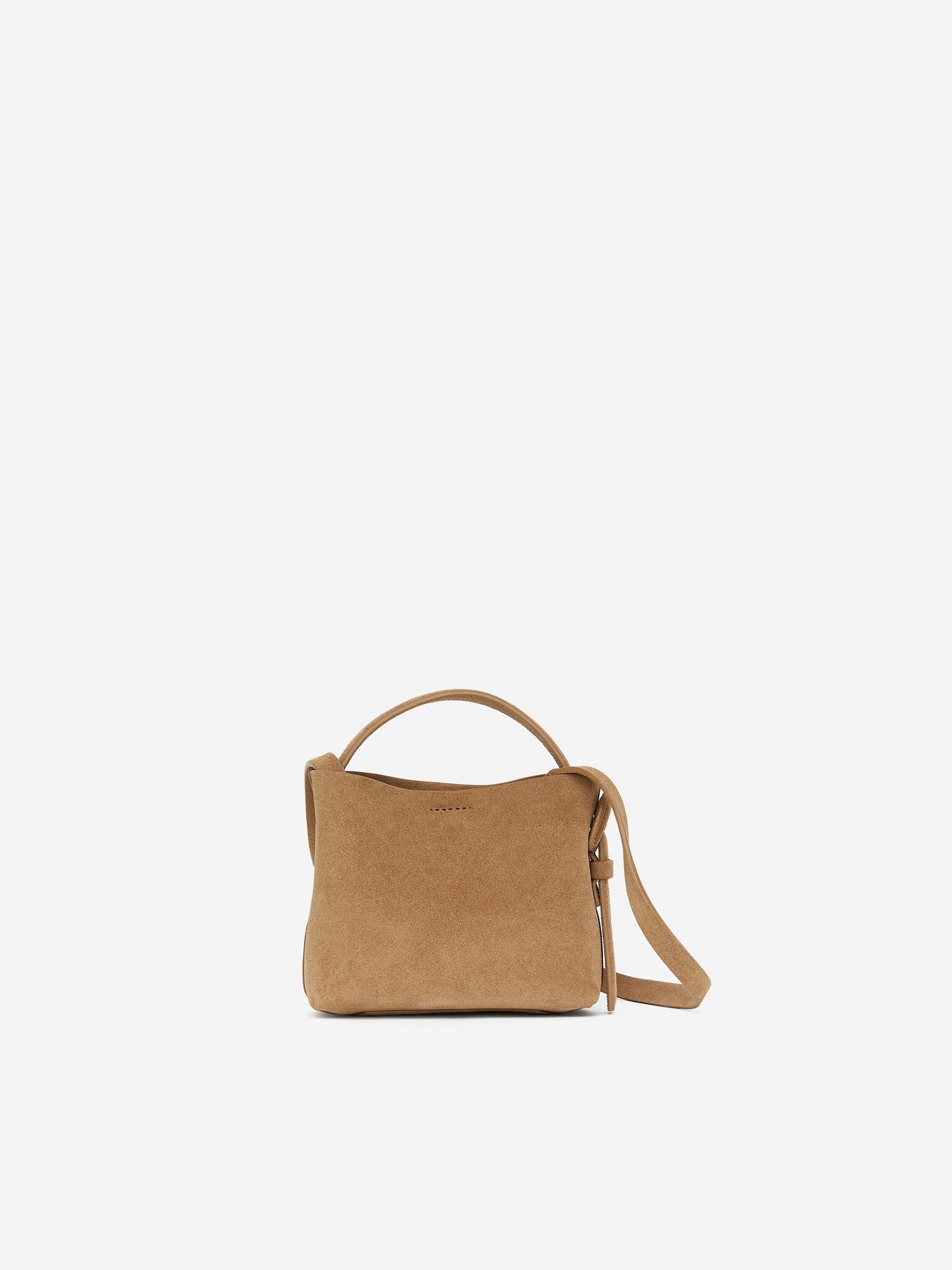 Sac bandoulière en daim - Beige - 2