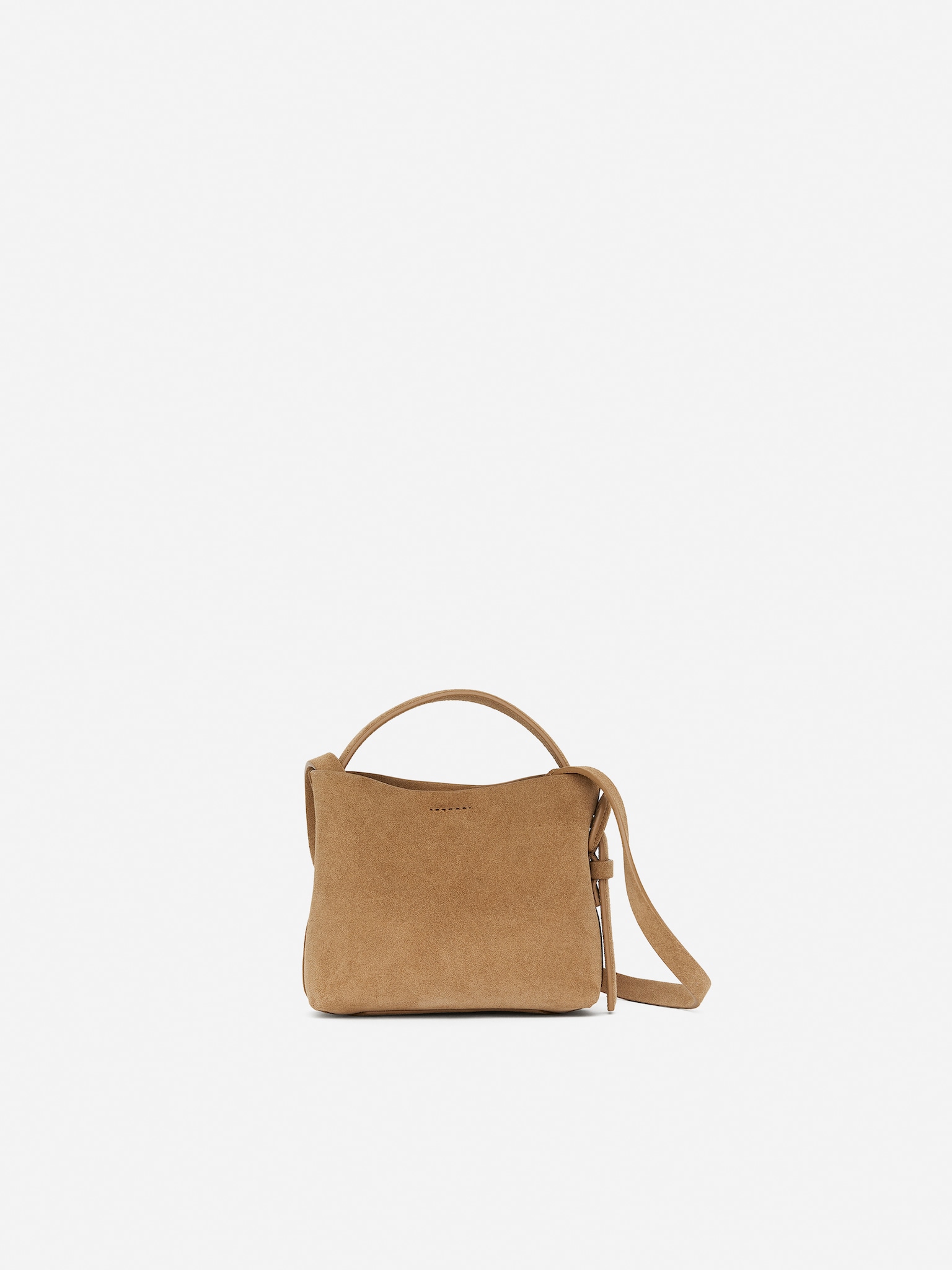 Sac bandoulière en daim - Beige - 3