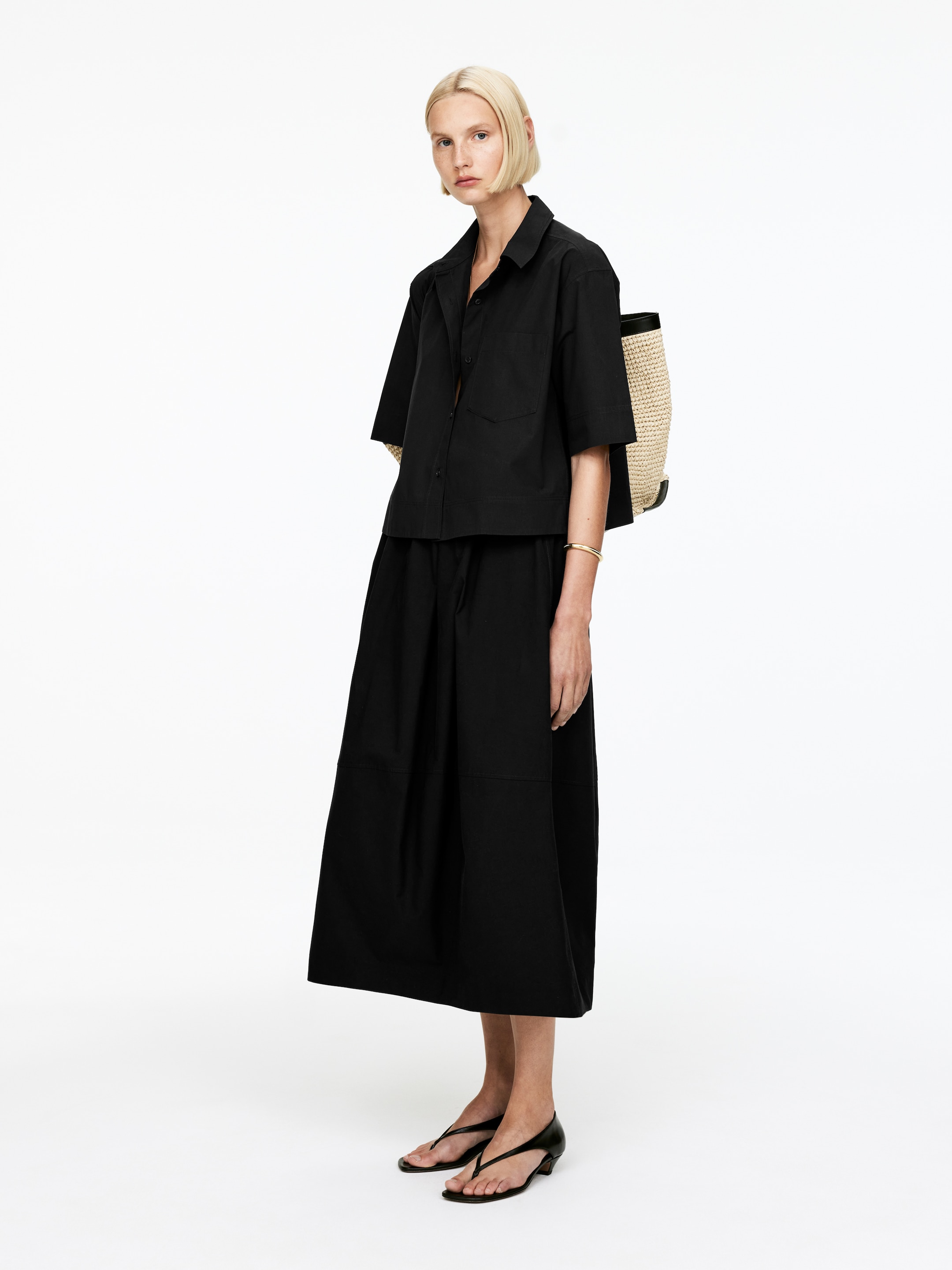 Visualizza immagine più grande: Camicia a maniche corte in cotone - Nero - DONNA | H&M IT 3