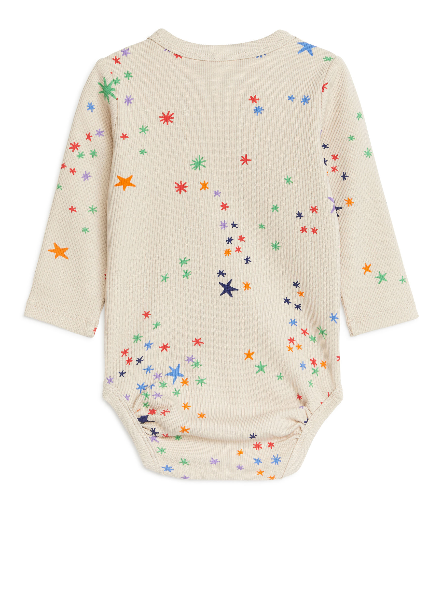 Body a maniche lunghe con lavorazione a coste - Bianco sporco/Multicolore - Children - StillMedia/DescriptiveStillLife - 3