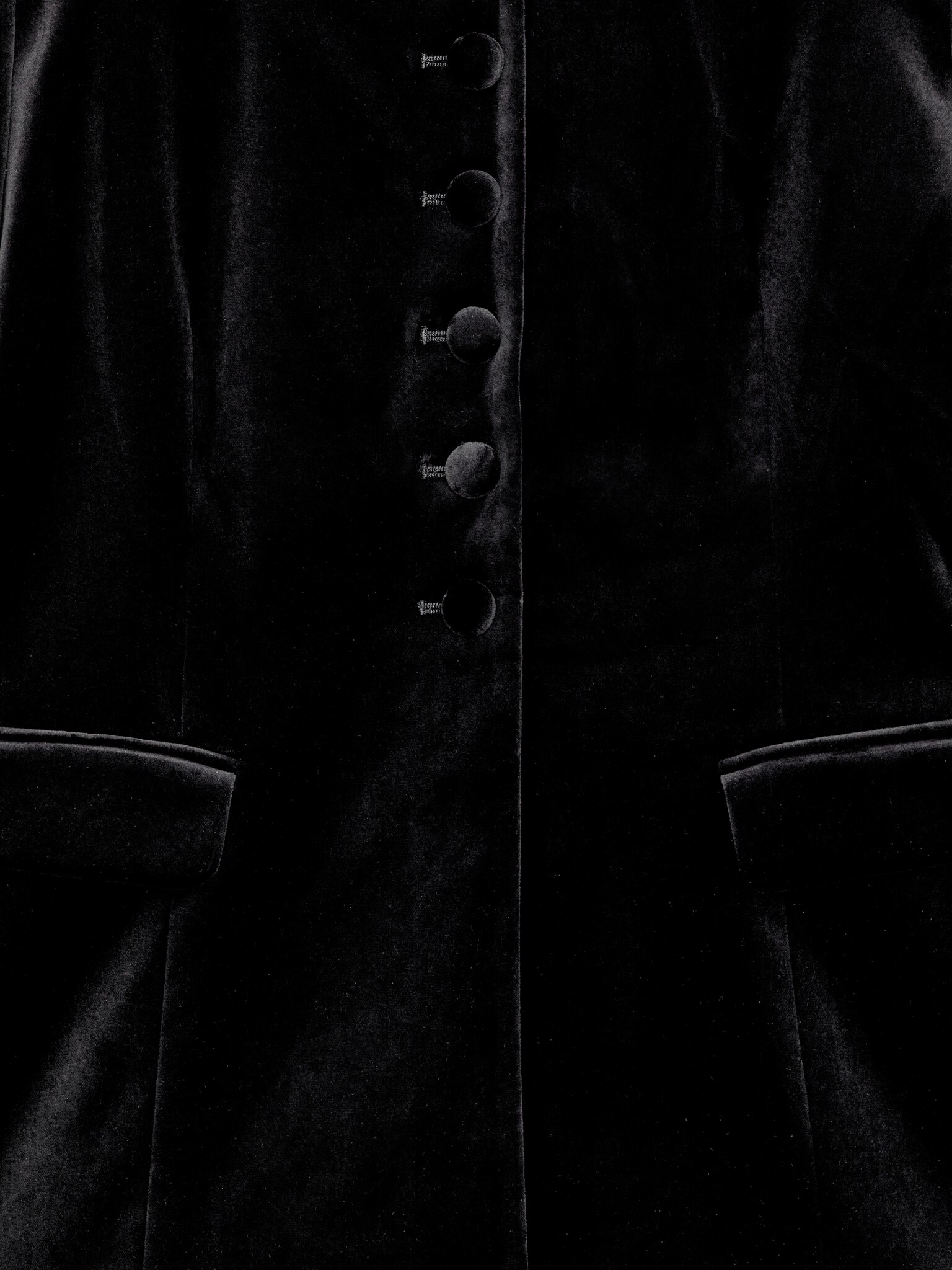 Blazer en velours - Noir - 3