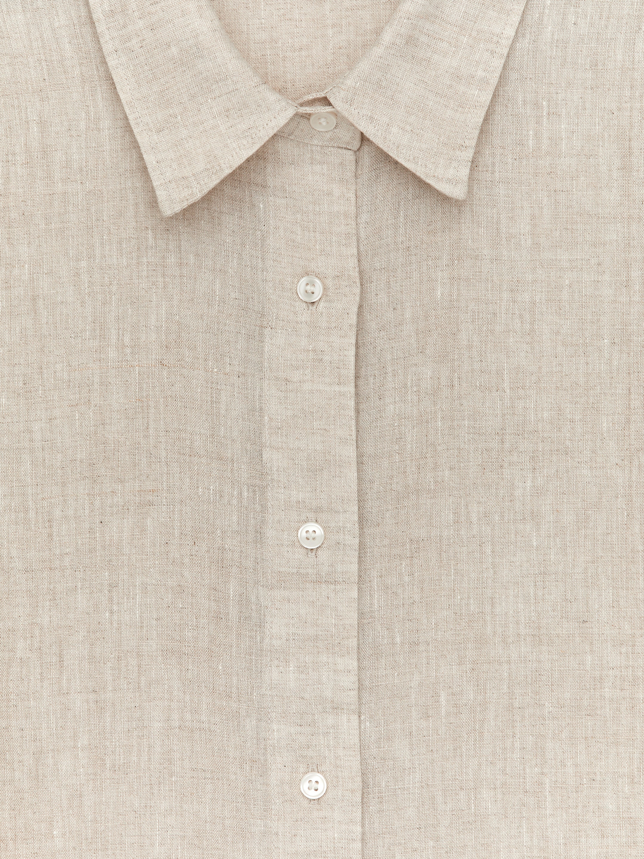 Visa större bild: Linneskjorta med lös passform - Beige - DAM | H&M SE 2