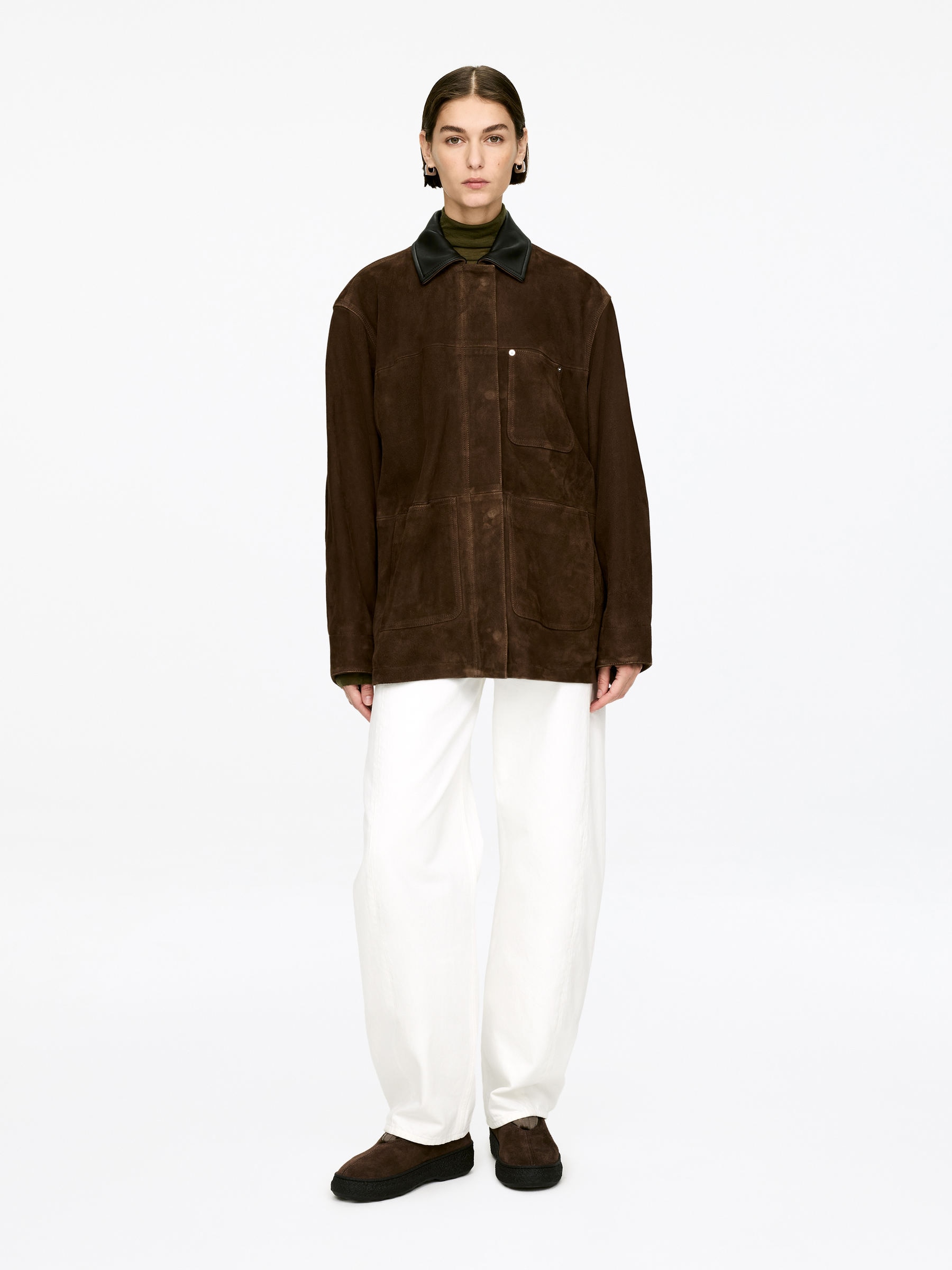 Chunky Suede Ballerinas - Brown - Women - StillMedia/Lookbook - 9