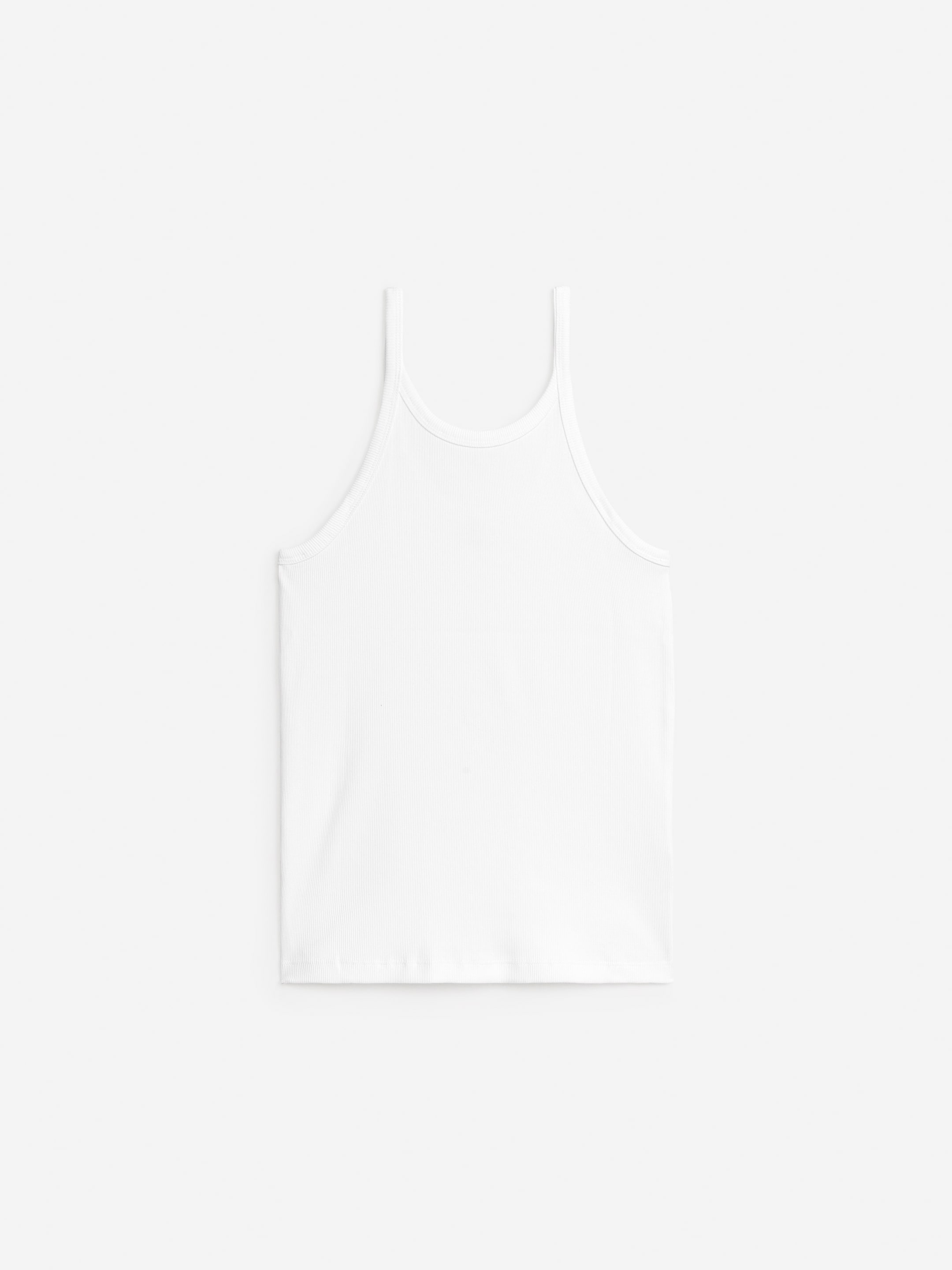 Größeres Bild ansehen: Geripptes Tanktop - Weiß - Ladies | H&M DE 1