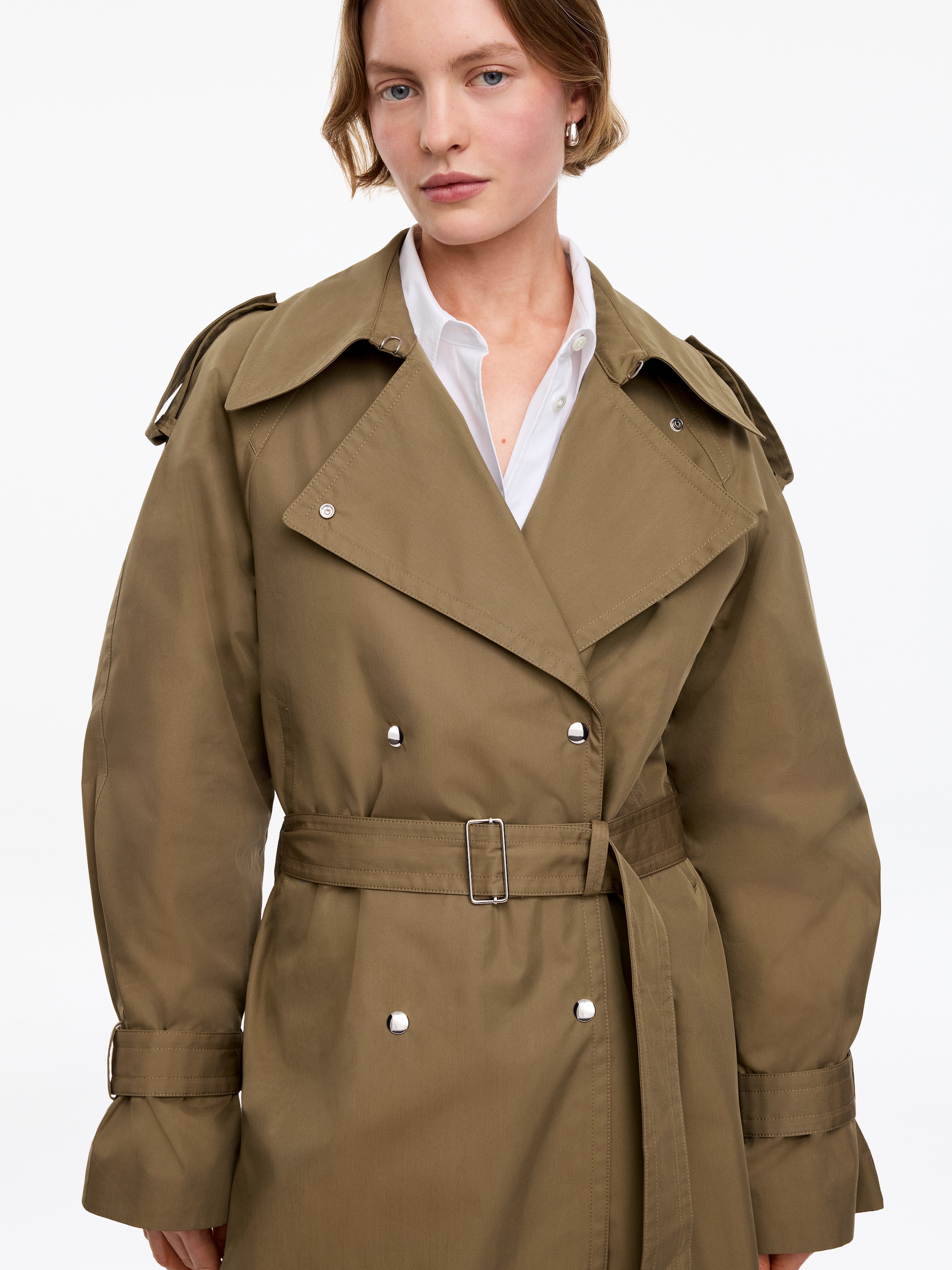 Lockerer Trenchcoat - Graubraun - Loose Fit - women - StillMedia/Lookbook - 6