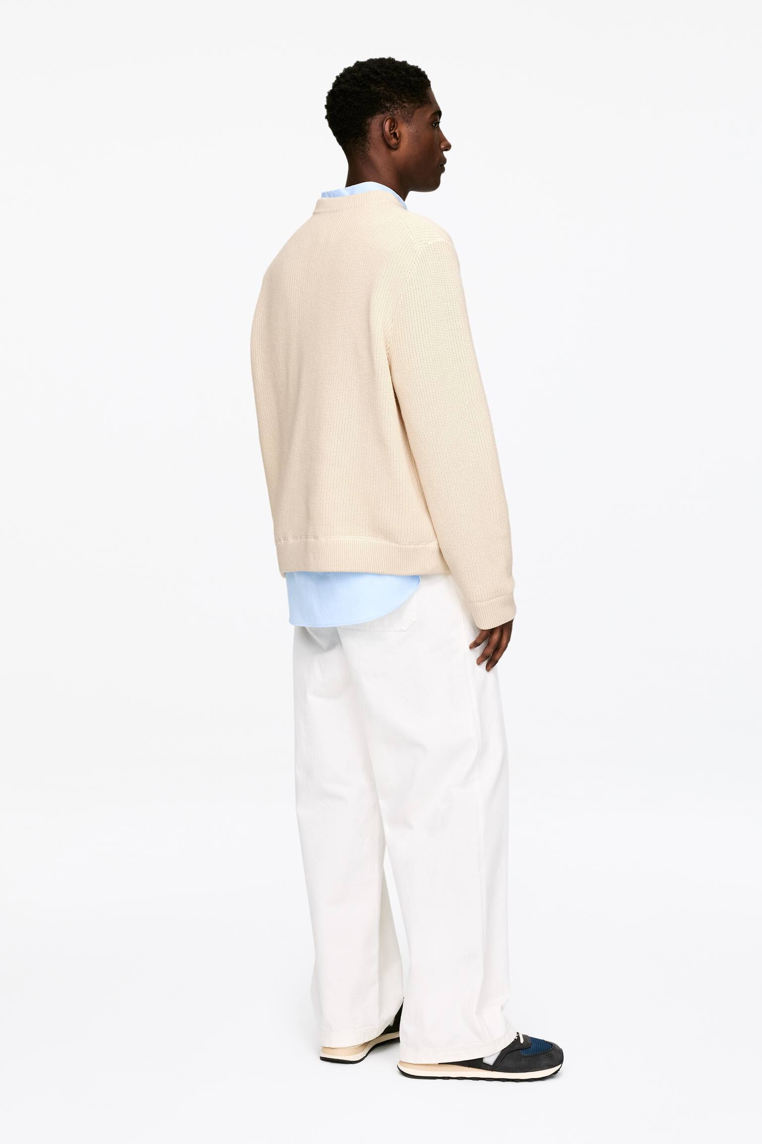 Jersey de lino y algodón - Blanco roto/Azul/Rojo - 5