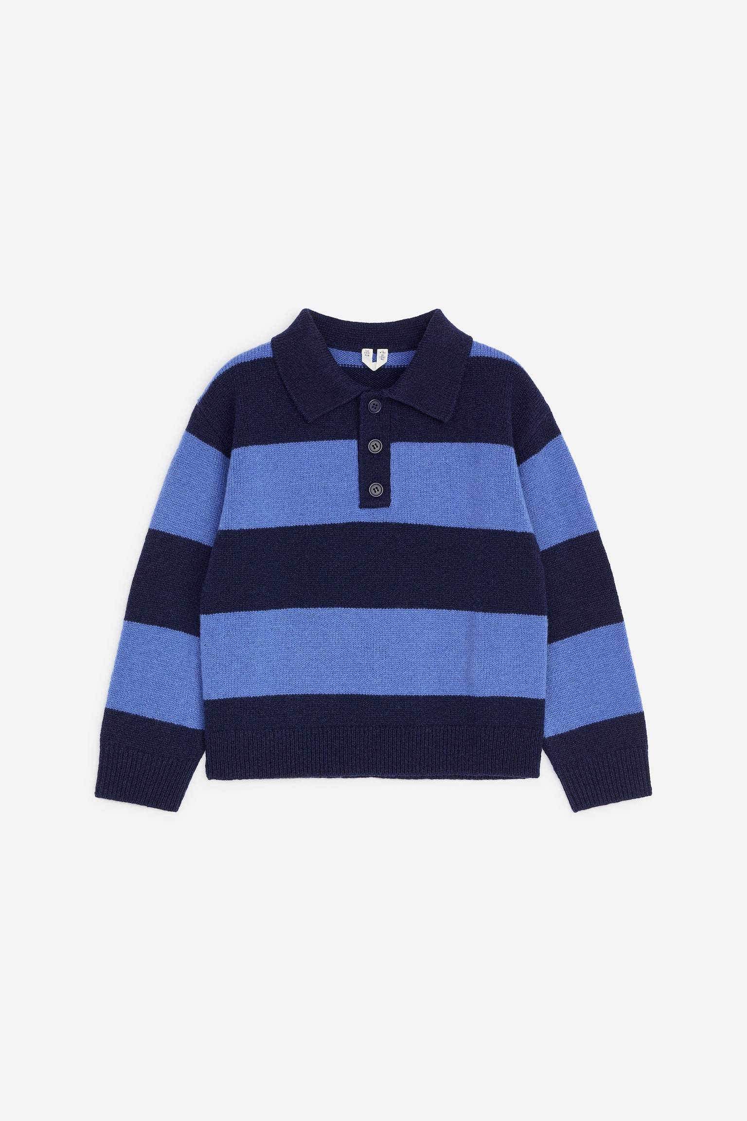 Knitted Wool Polo Shirt - Blue