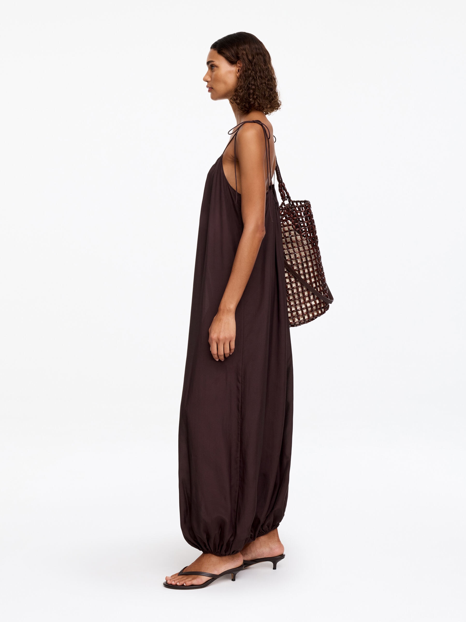 Lyocell Blend Jumpsuit - Brown - Loose fit - Women - StillMedia/Lookbook - 3