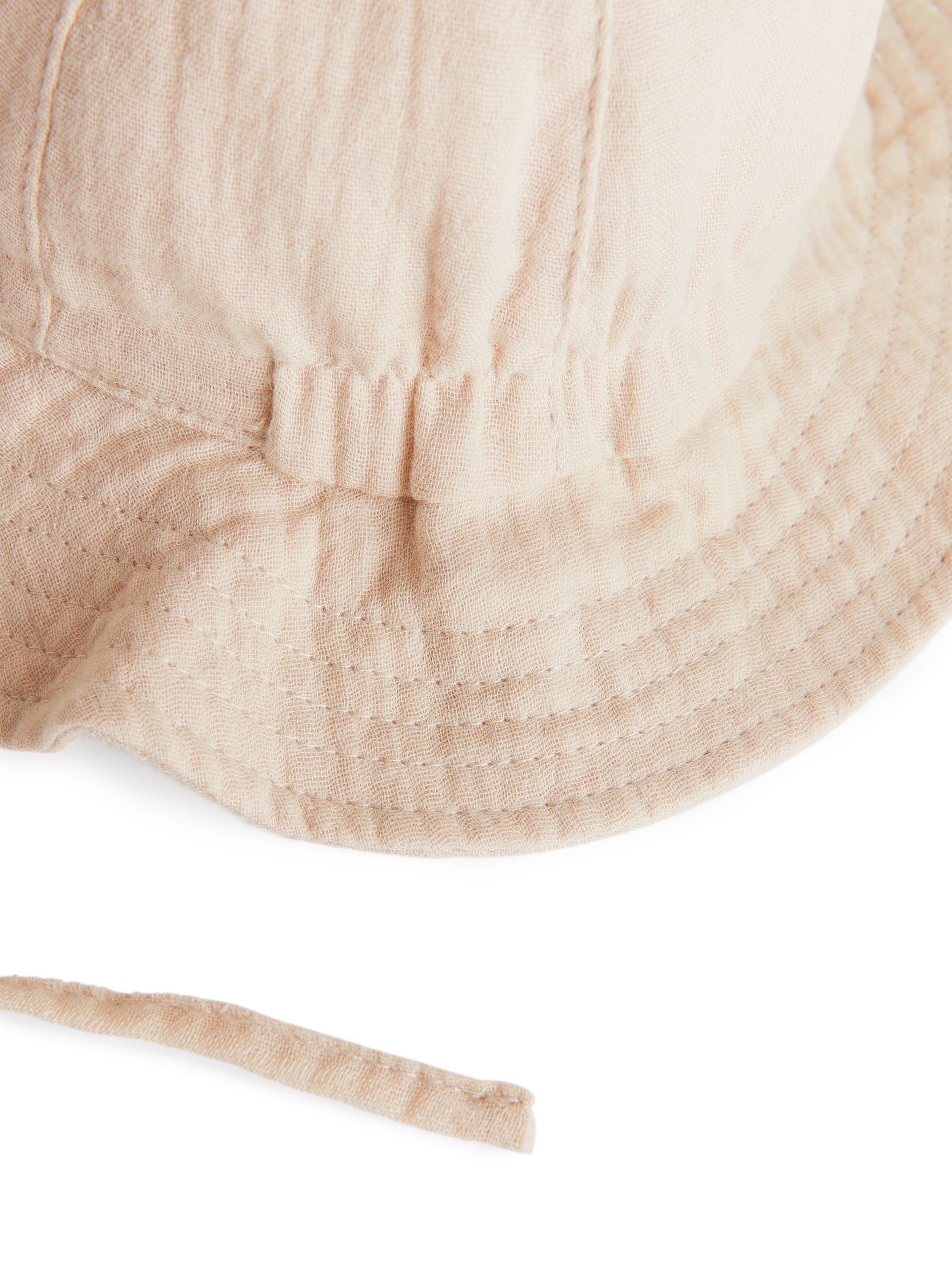 View larger image: Cotton Muslin Sunhat - Light Beige - Kids | H&M GB 4