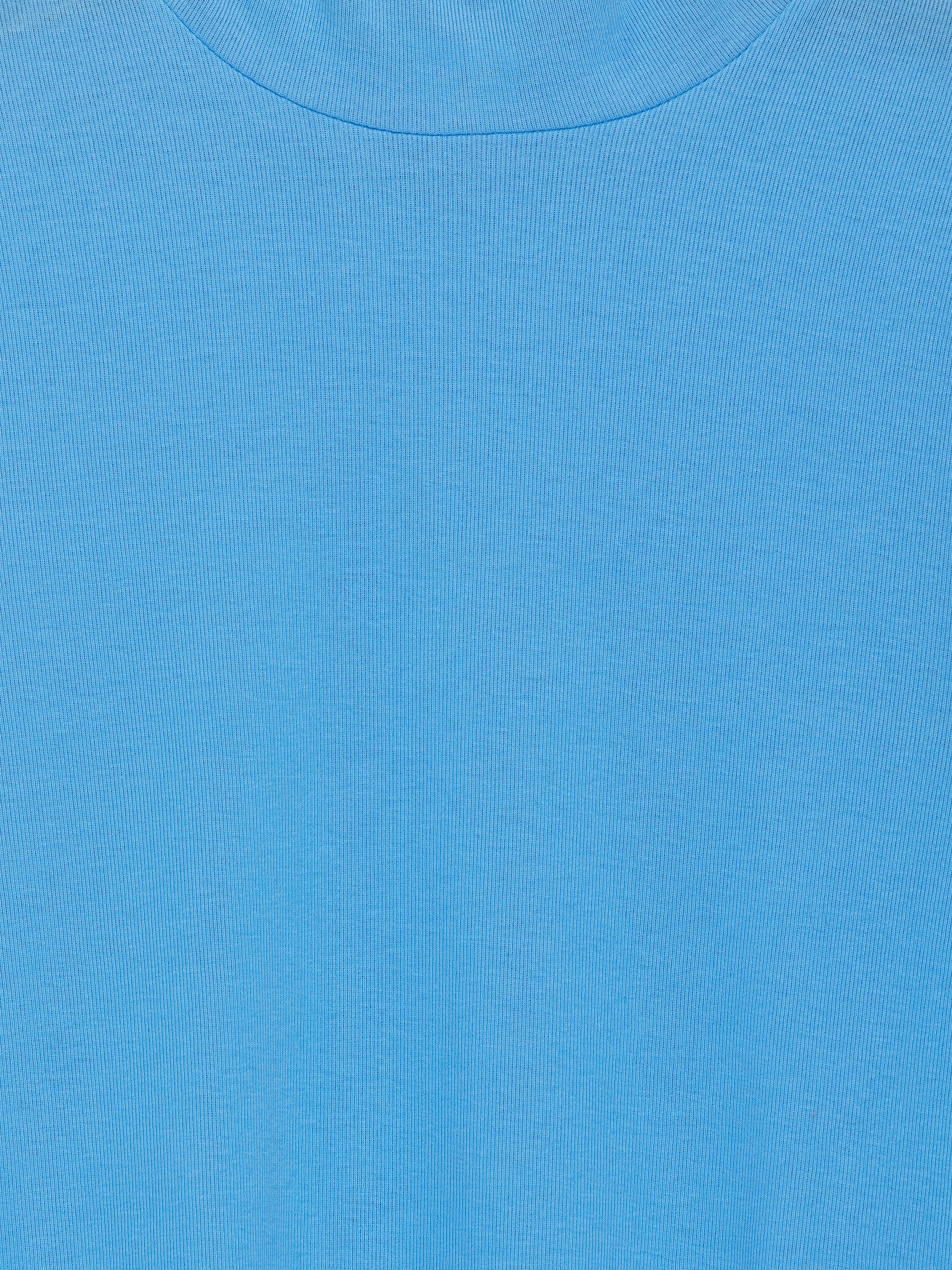 Roll-Neck Cotton Top - Blue - Slim fit - Women - StillMedia/DescriptiveDetail - 2