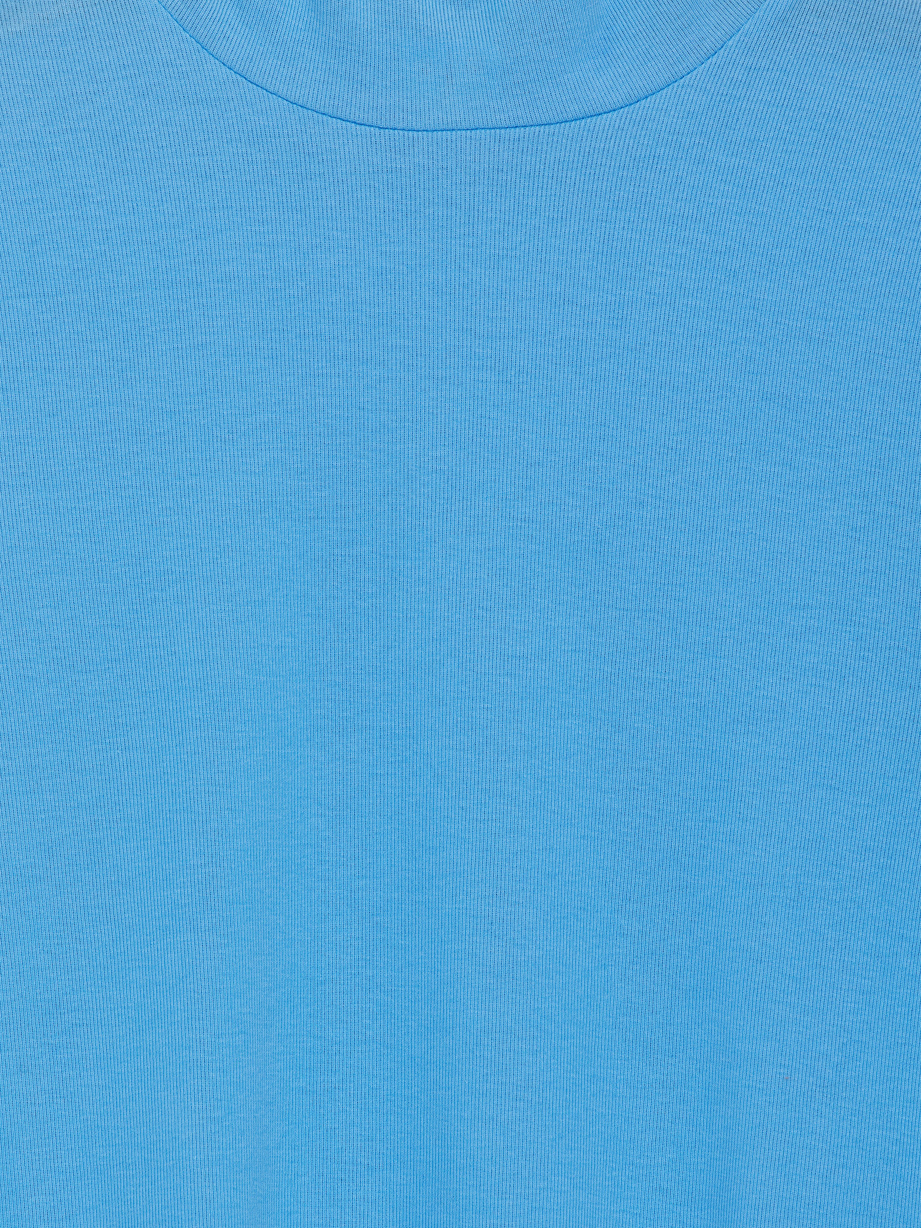 Roll-Neck Cotton Top - Blue - Slim fit - Women - StillMedia/DescriptiveDetail - 2