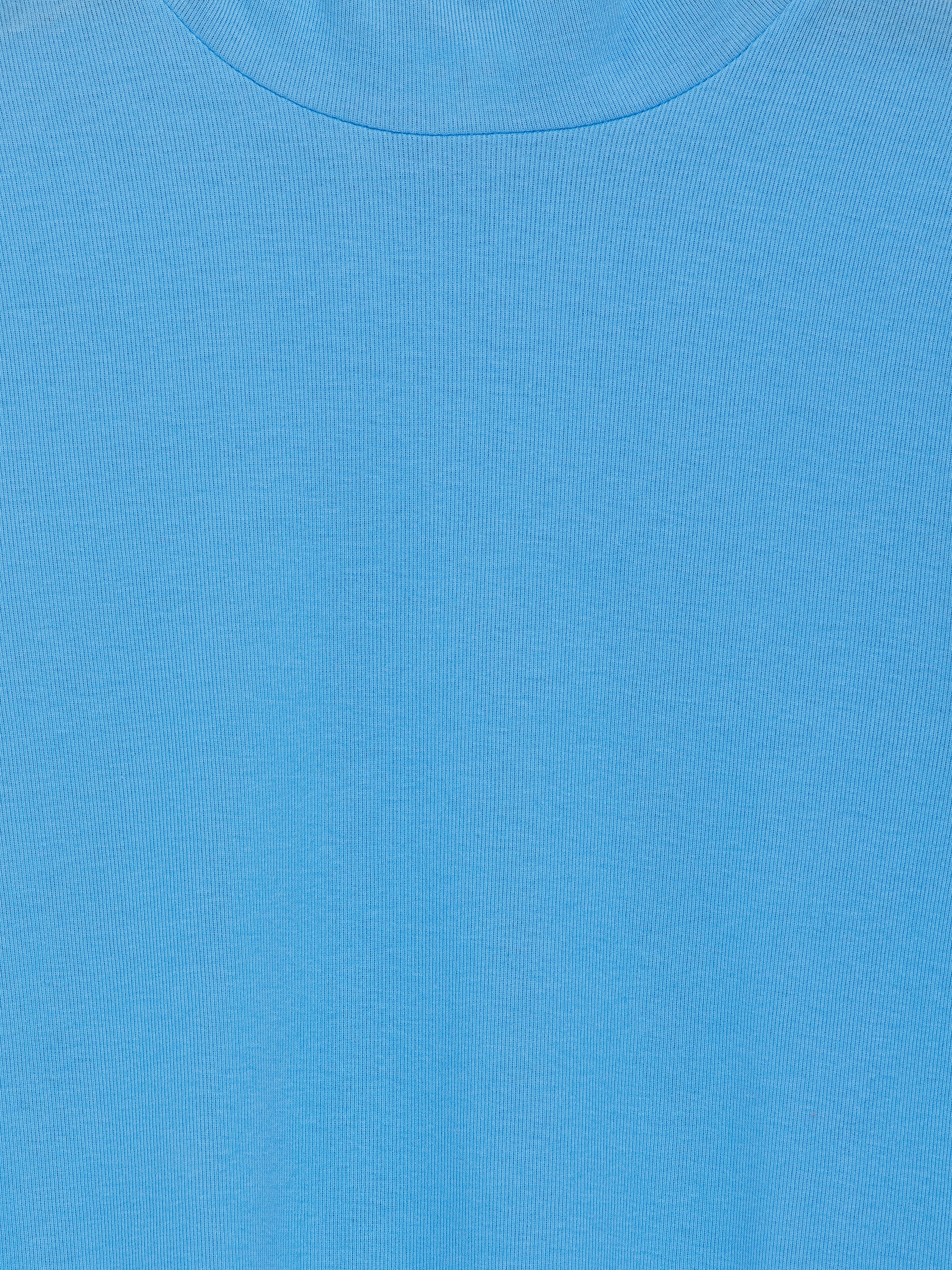 Roll-Neck Cotton Top - Blue - Slim fit - Women - StillMedia/DescriptiveDetail - 2