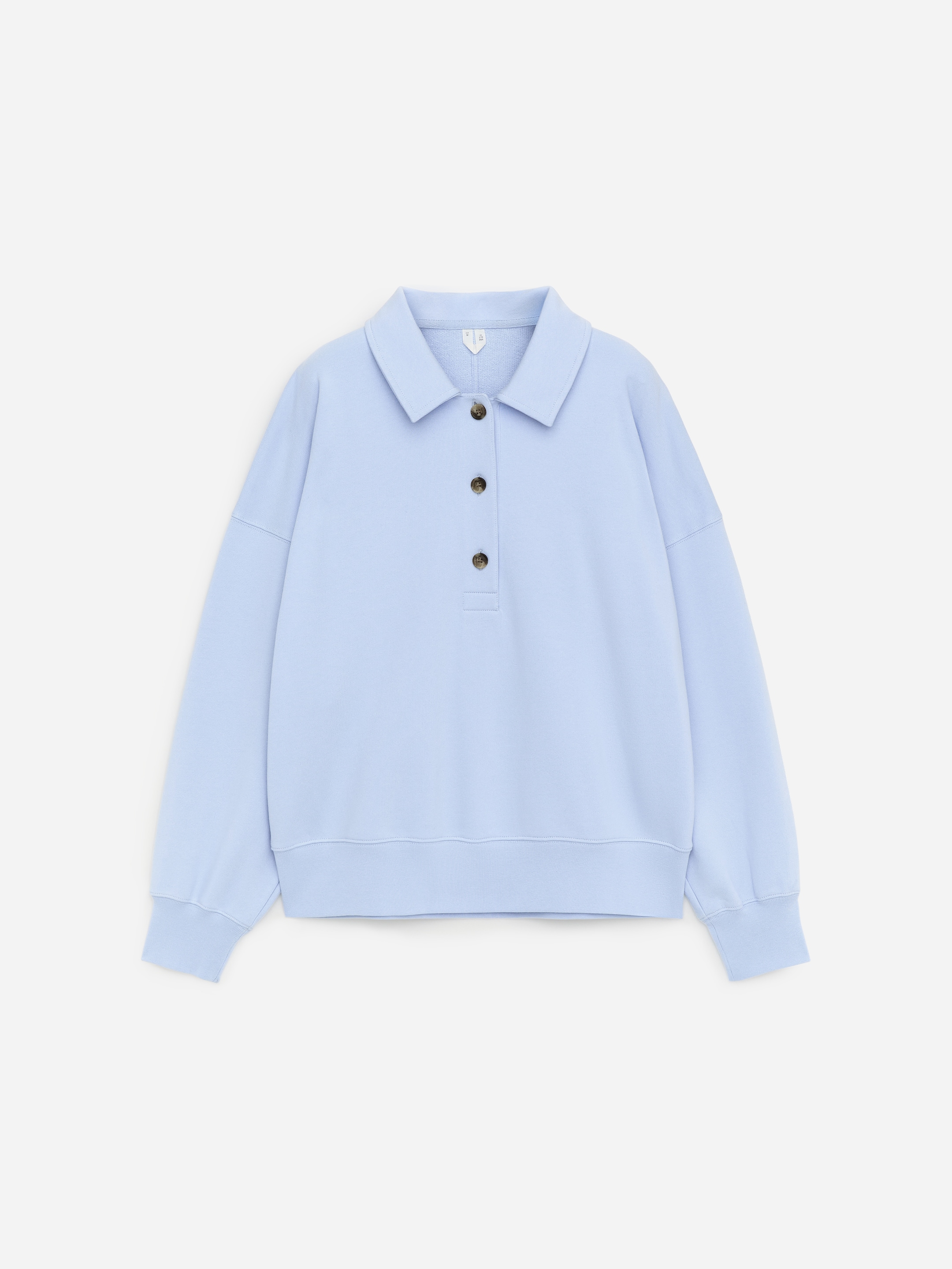 French Terry Polo Sweatshirt-#ADBED3-18245