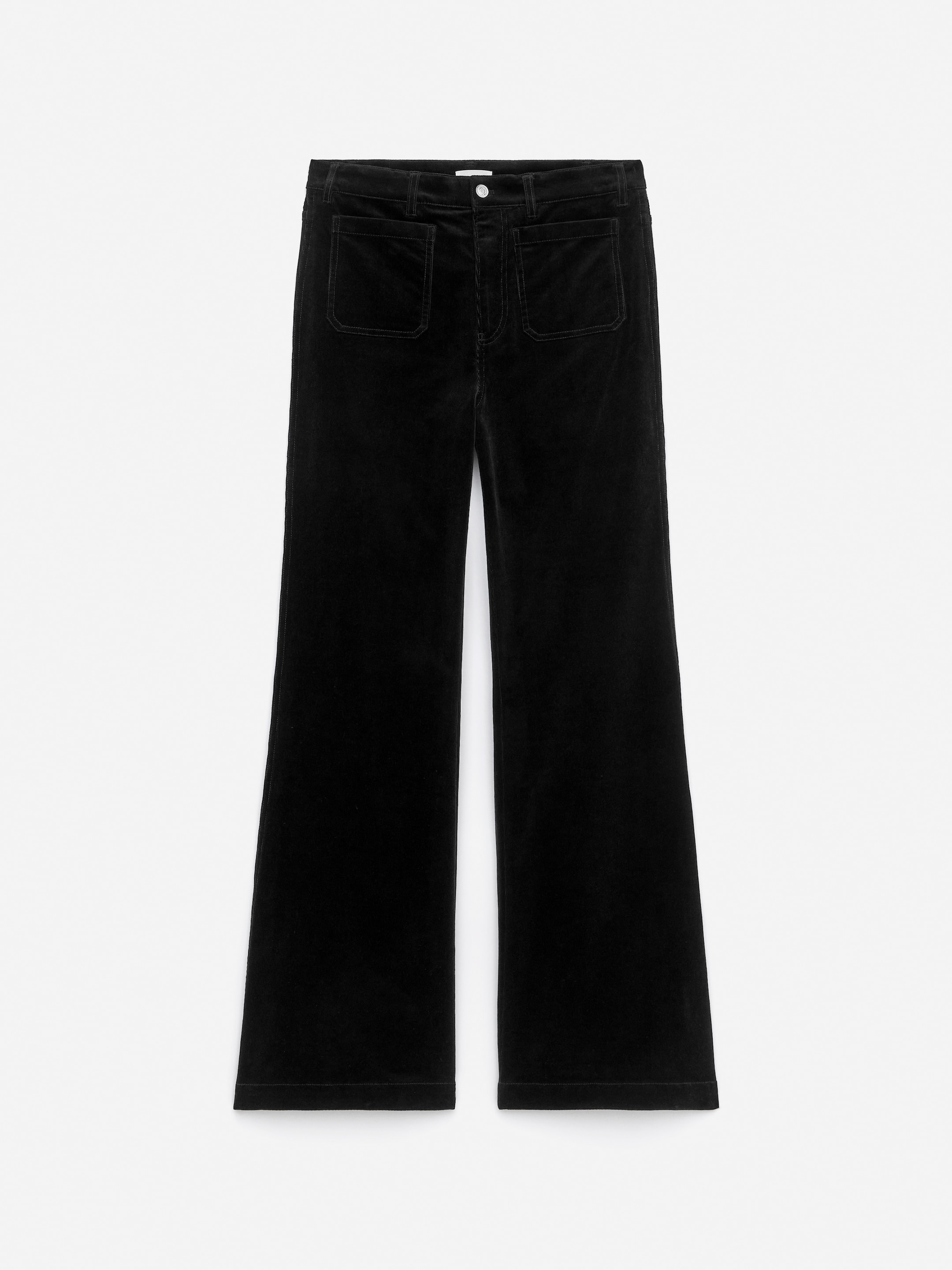 LUPINE Flared Corduroy Jeans-Black-16773