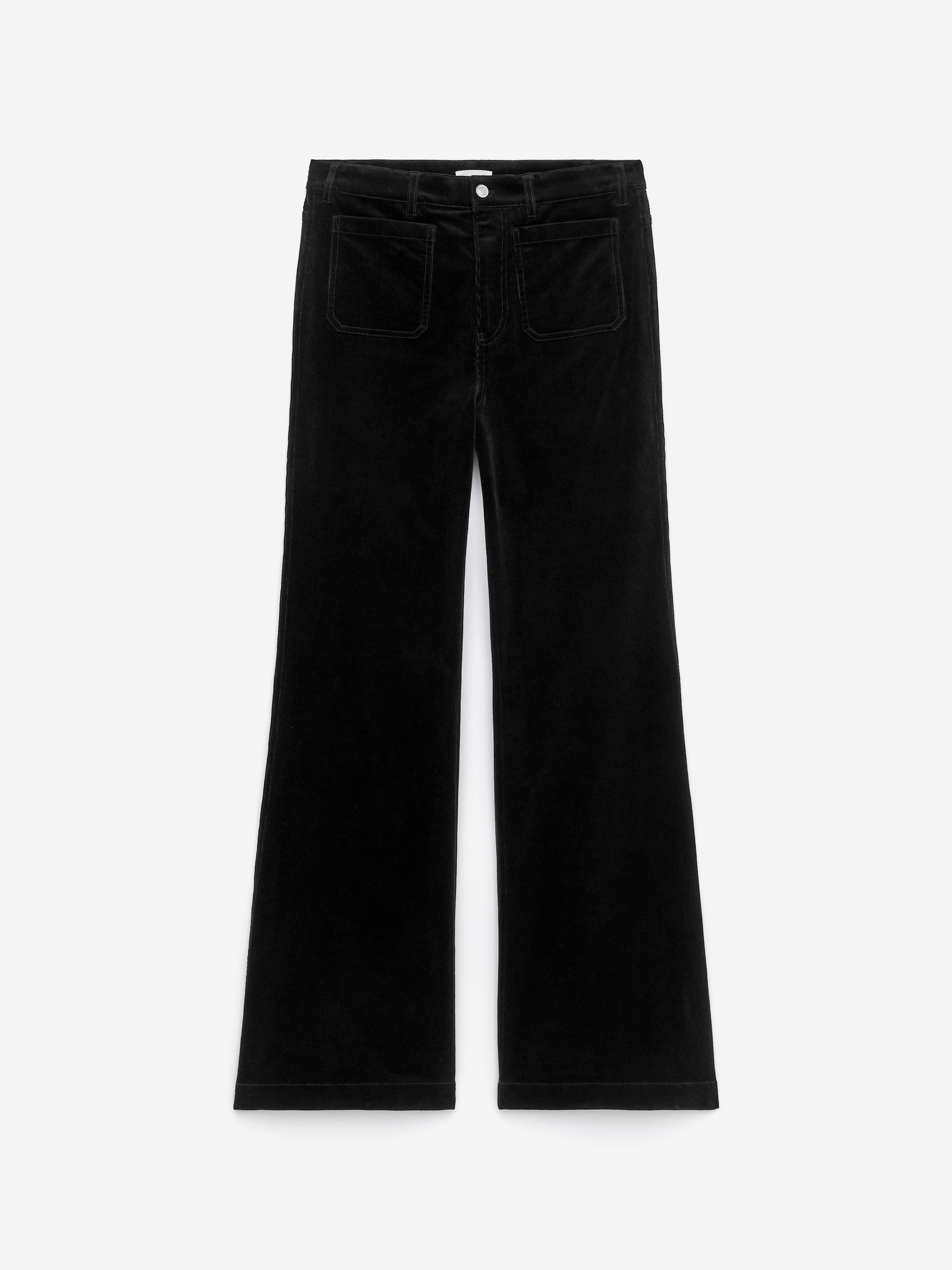 LUPINE Flared Corduroy Jeans - Black - Slim fit - Women - StillMedia/DescriptiveStillLife - 1