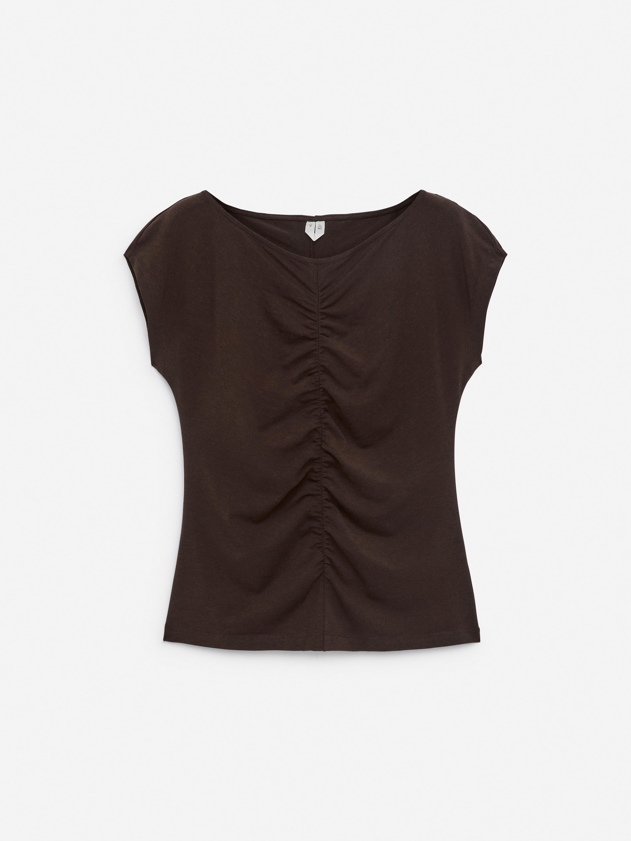 Gathered Top-#3C3533-16163