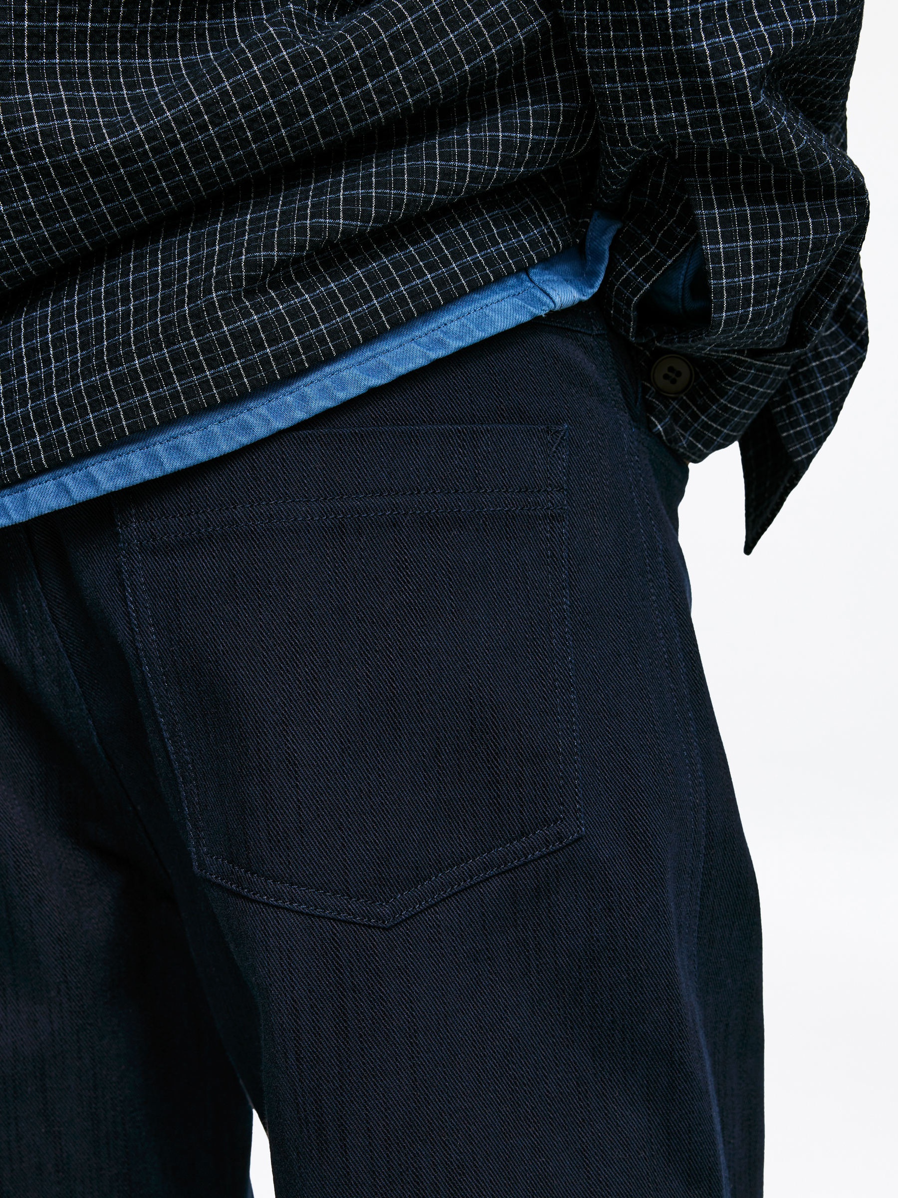 Relaxed Cotton Twill Trousers - Dark Blue - Relaxed fit - Women - StillMedia/Lookbook - 6