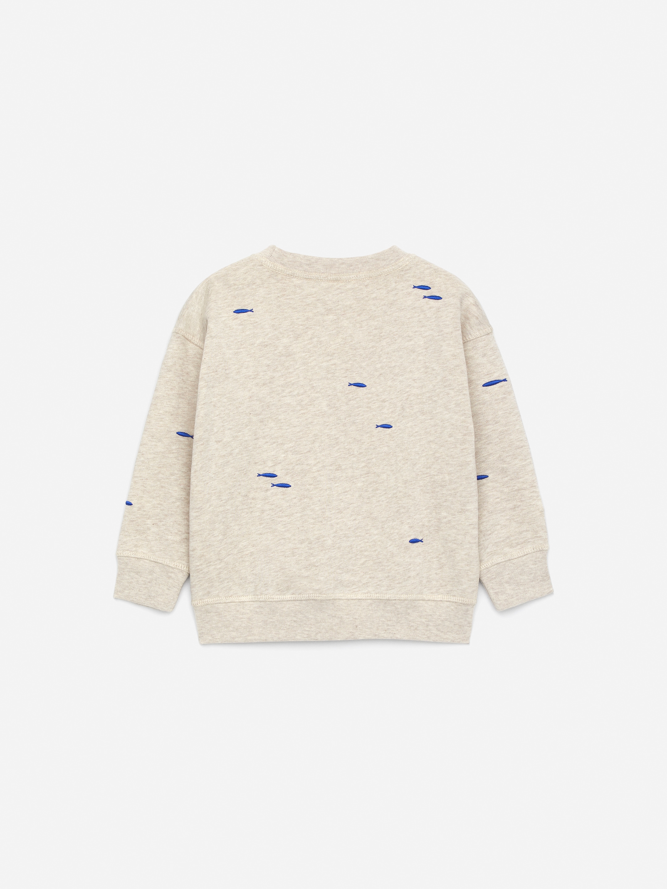 Sweat brodé - Avoine chiné/Poisson bleu - Regular fit - children - StillMedia/DescriptiveStillLife - 3