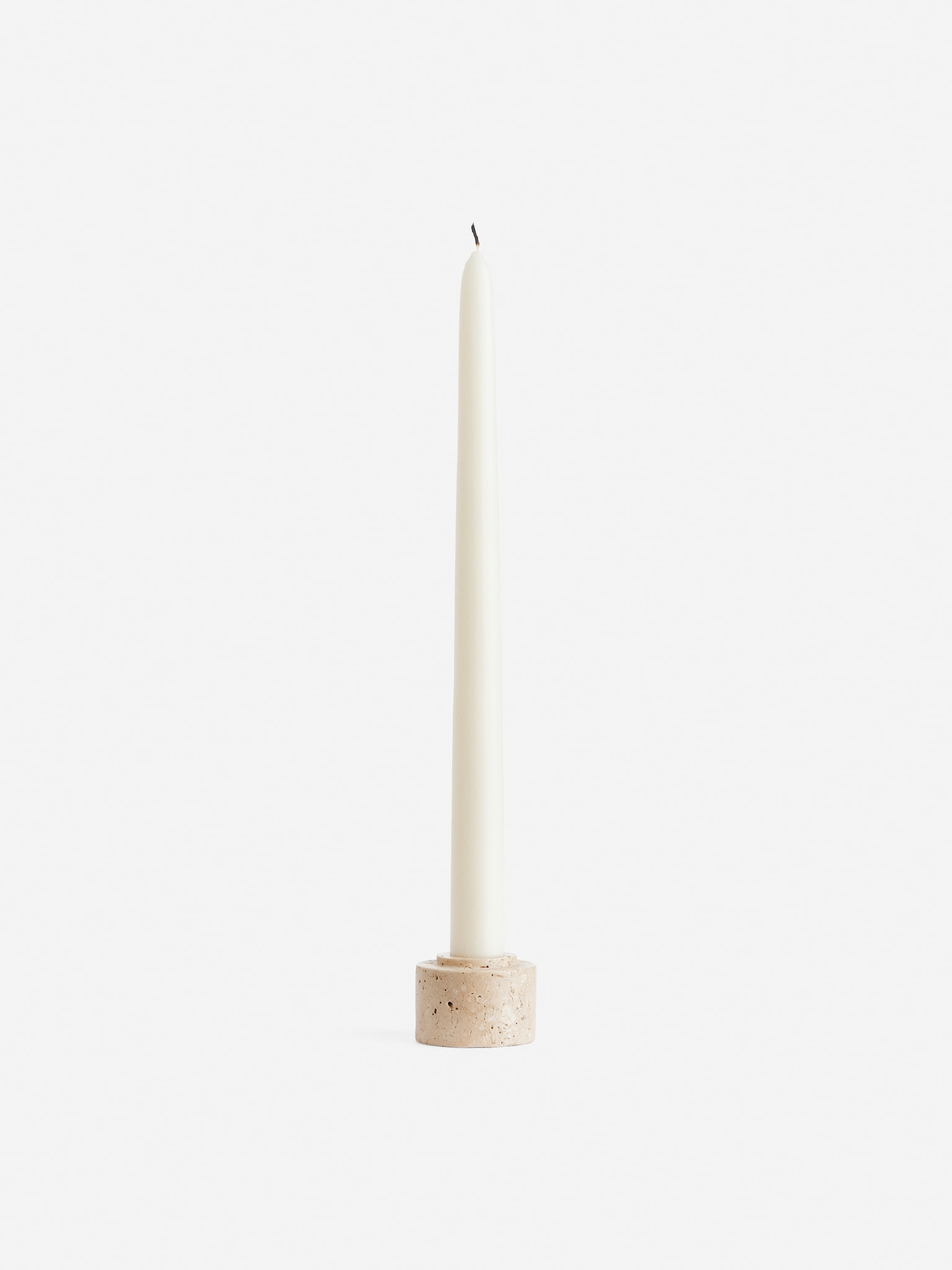 Sada 2 zužujících se svíček - Off White/Bordó - 2